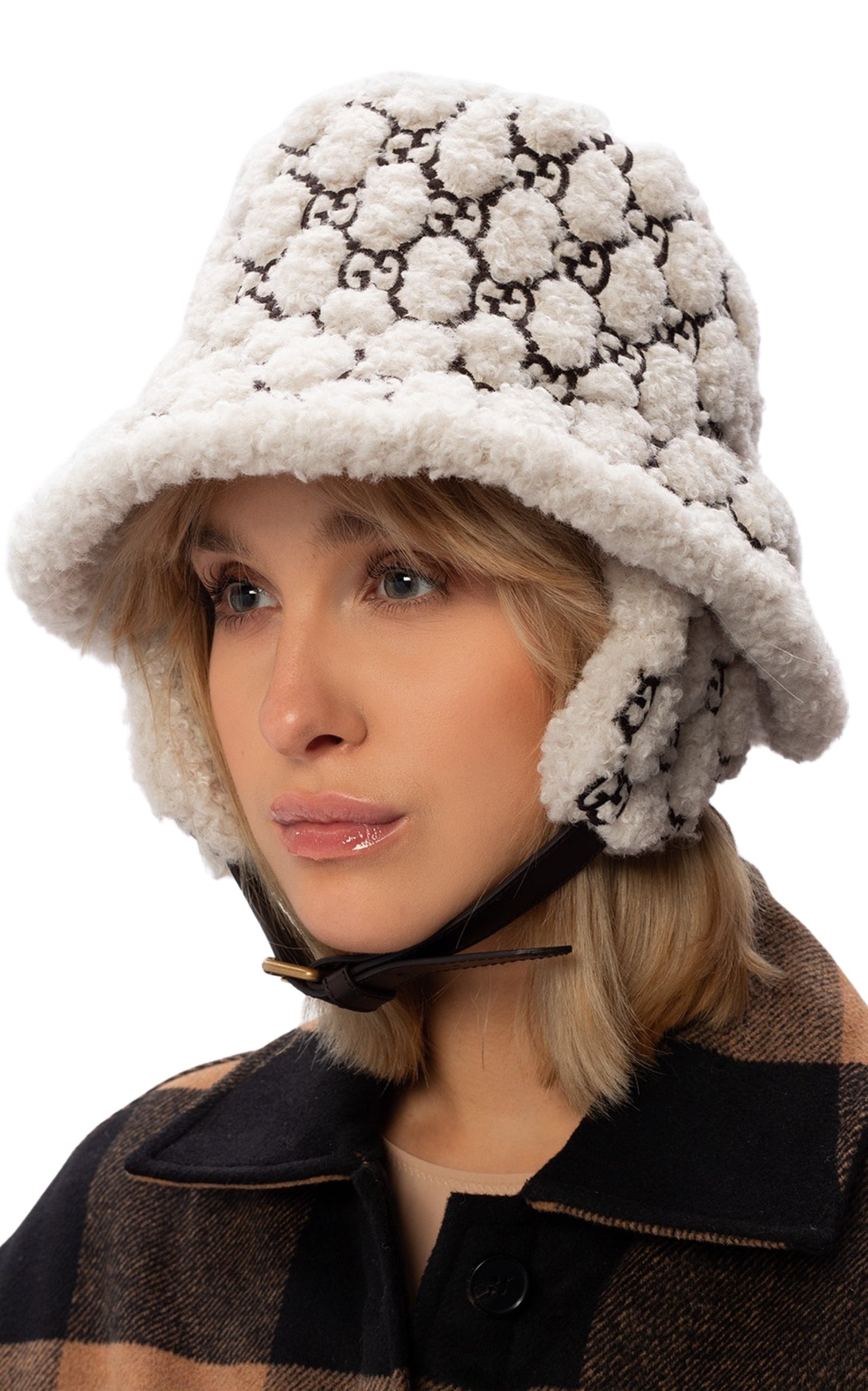 Gucci zimowa barankowa czapka - obrazek 3