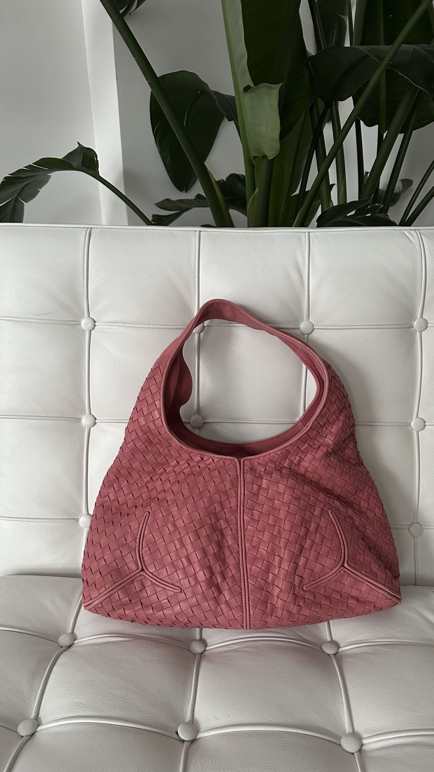 Bottega Veneta torebka w kolorze brudnego różu