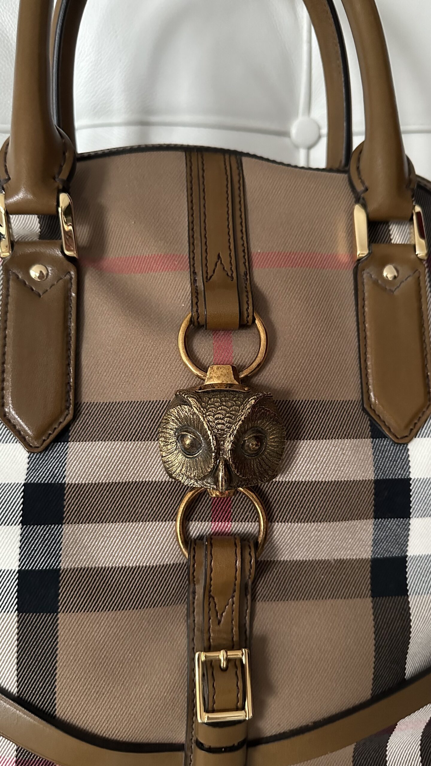 Burberry duża ciekawa z sową torebka - obrazek 3