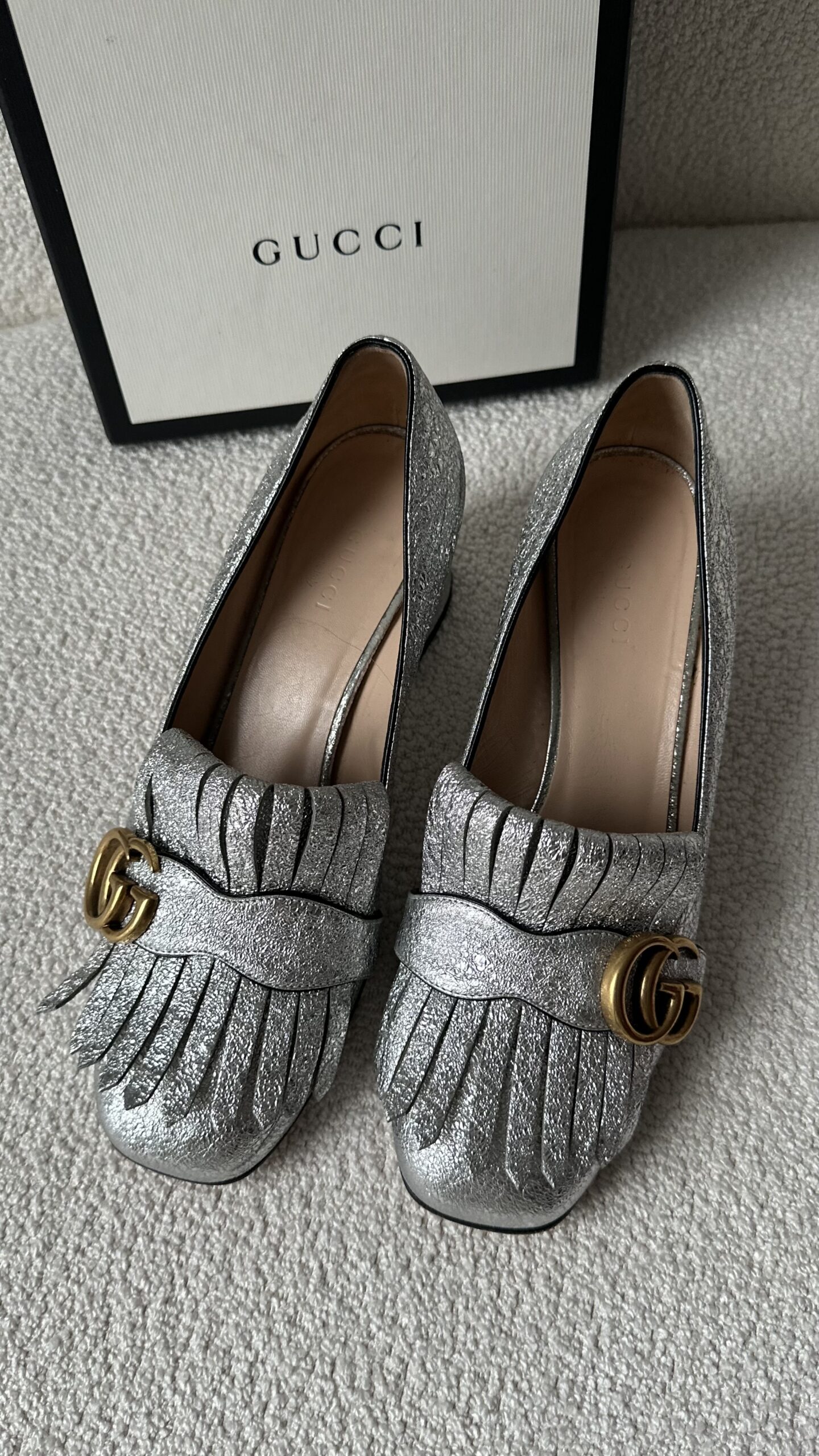 Gucci srebrne buty 37,5 - obrazek 2