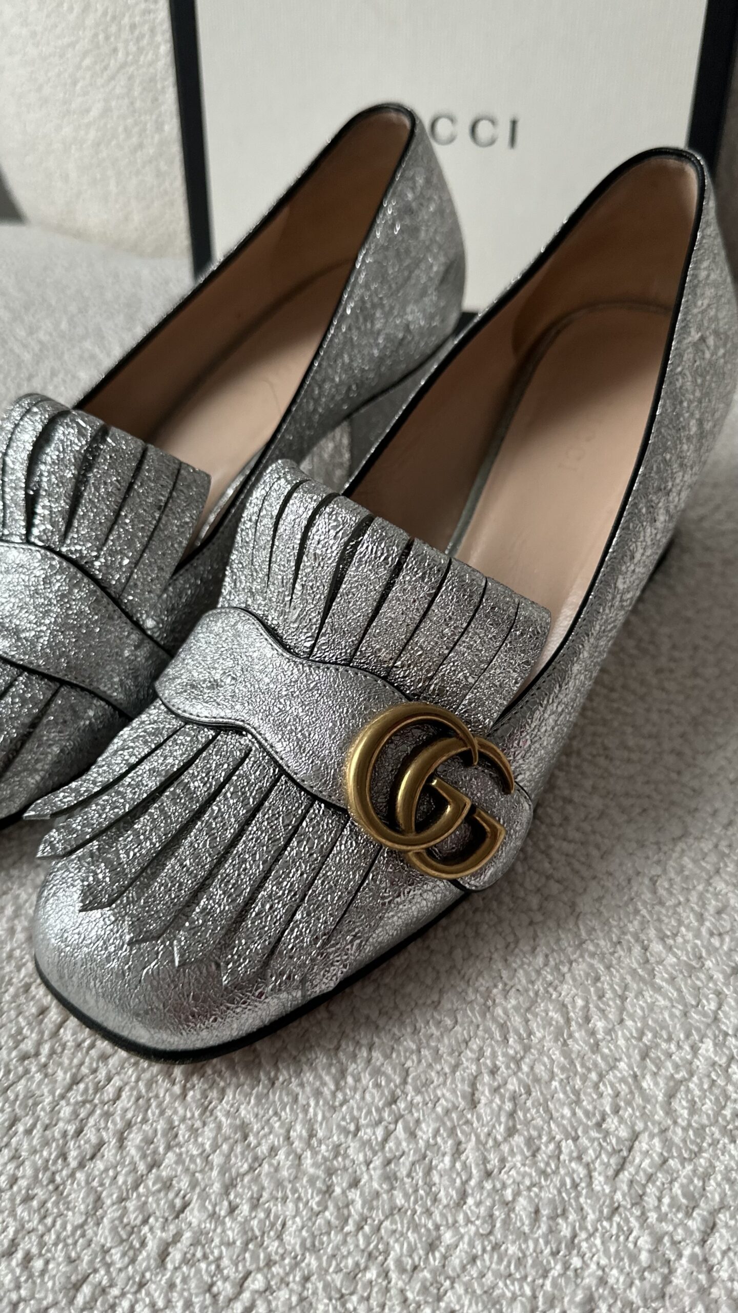 Gucci srebrne buty 37,5 - obrazek 3