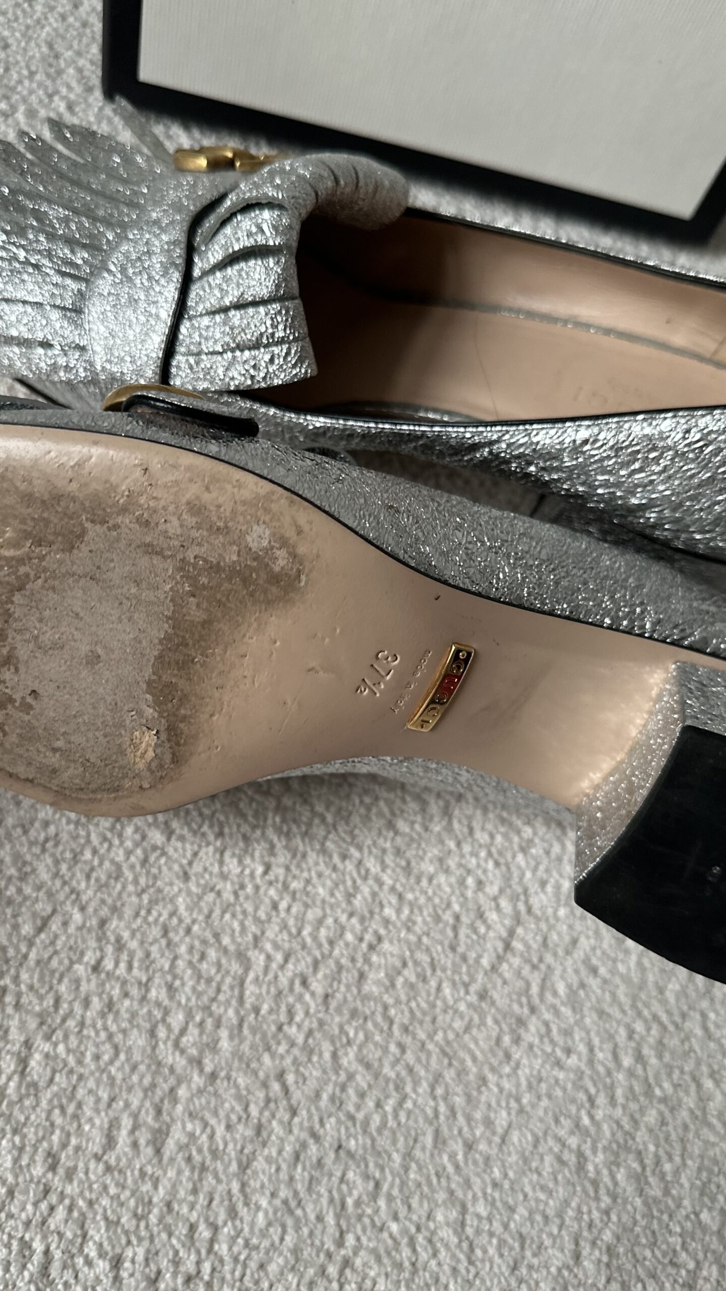 Gucci srebrne buty 37,5 - obrazek 5