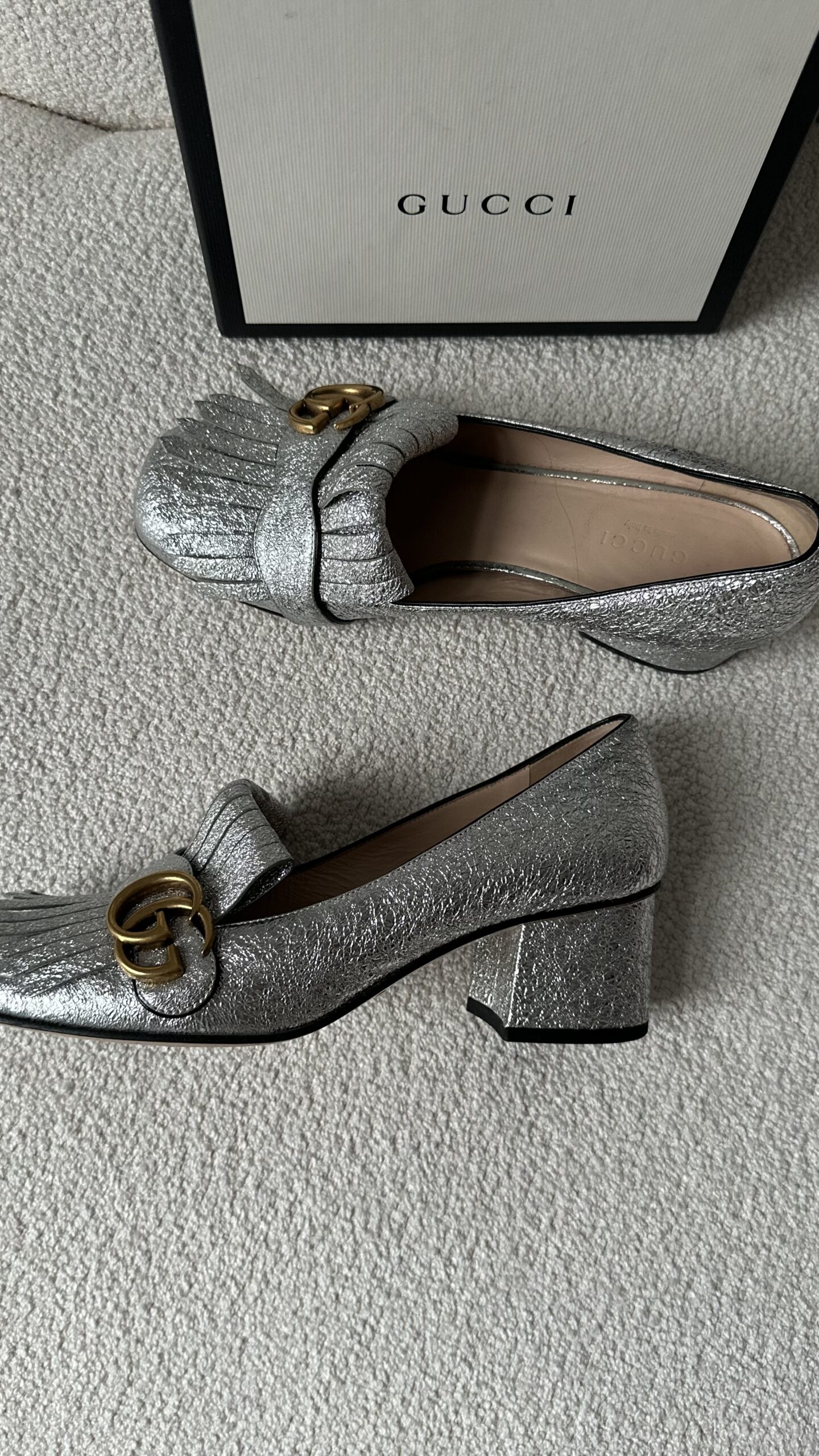 Gucci srebrne buty 37,5 - obrazek 6