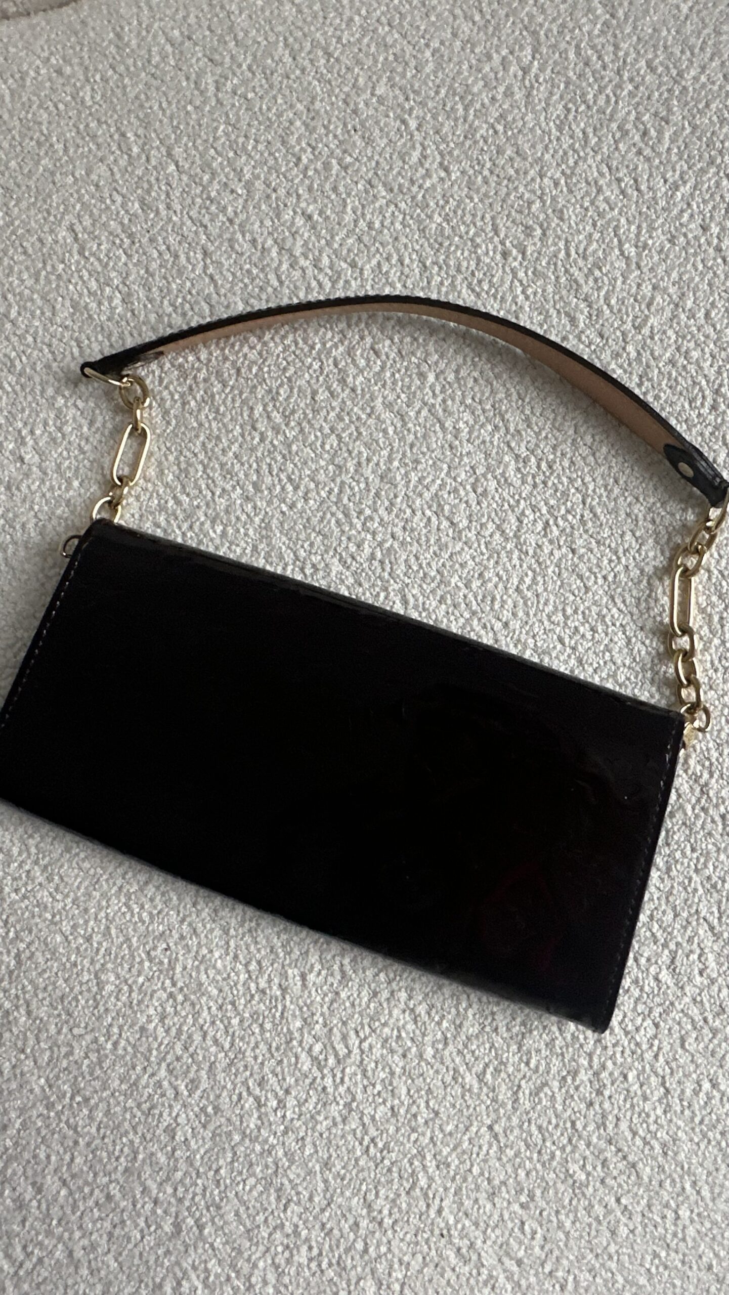 Louis Vuitton Sunset Boulevard vernis bordowa torebka - obrazek 5