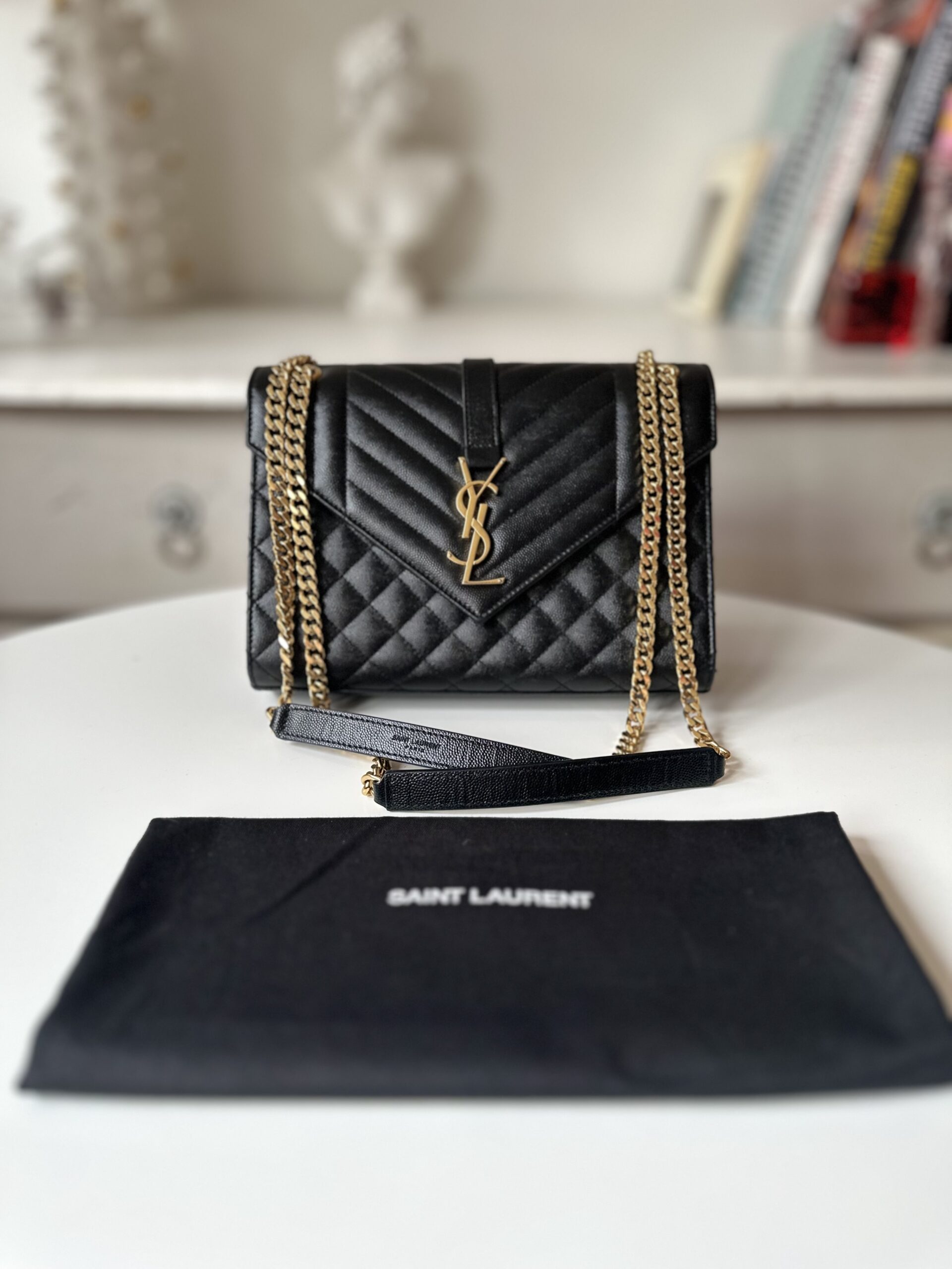 Saint Laurent Envelope torebka typu caviar