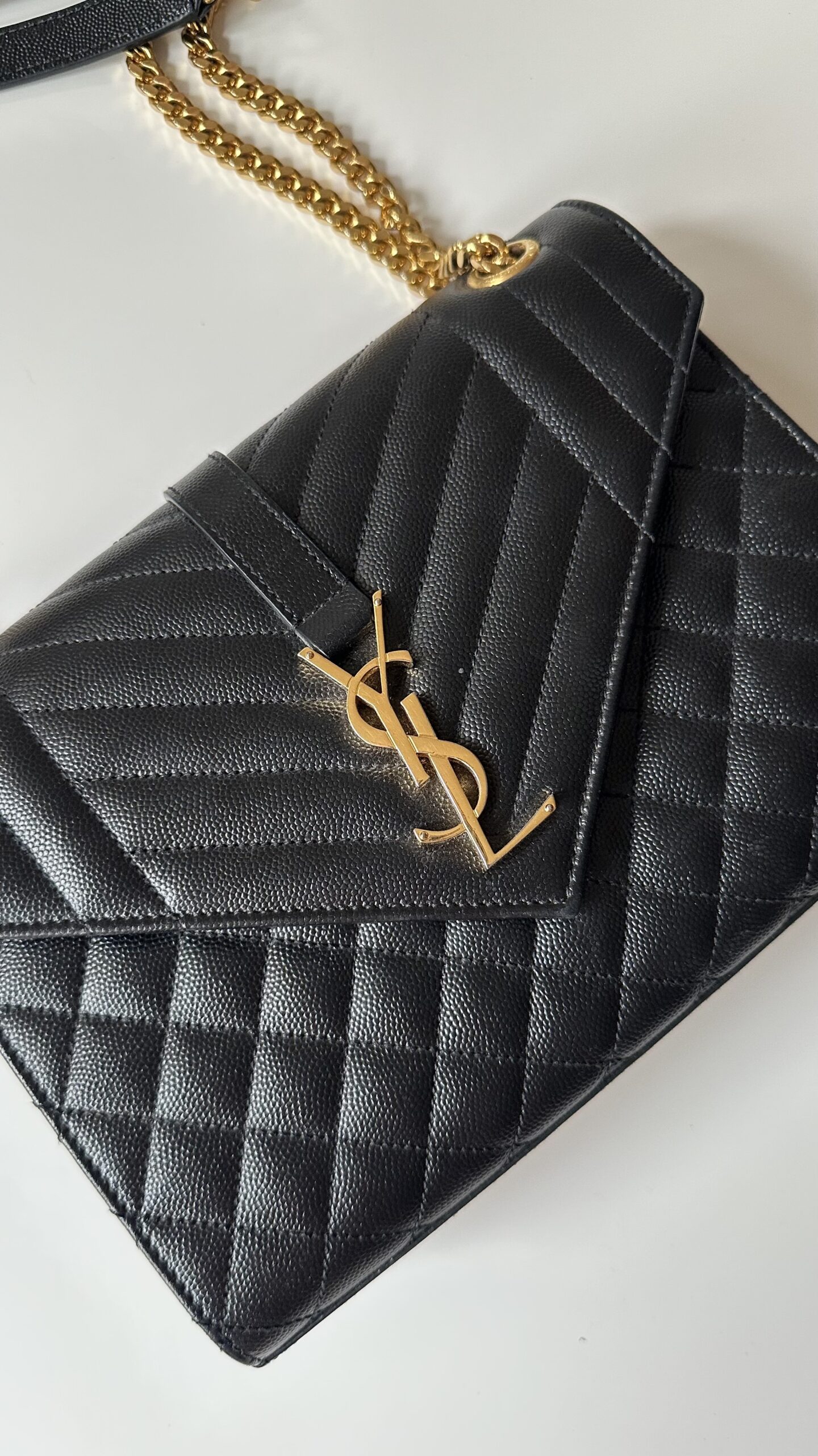 Saint Laurent Envelope torebka typu caviar - obrazek 7