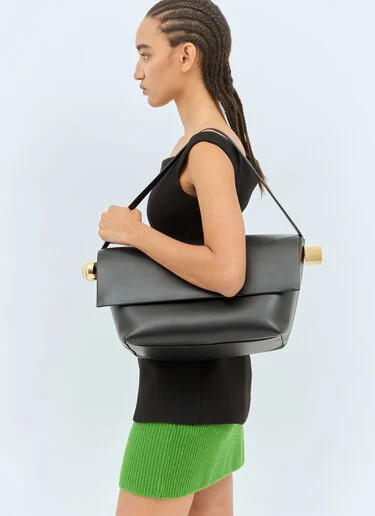 Jacquemus la grand rond carre czarna torebka - obrazek 7