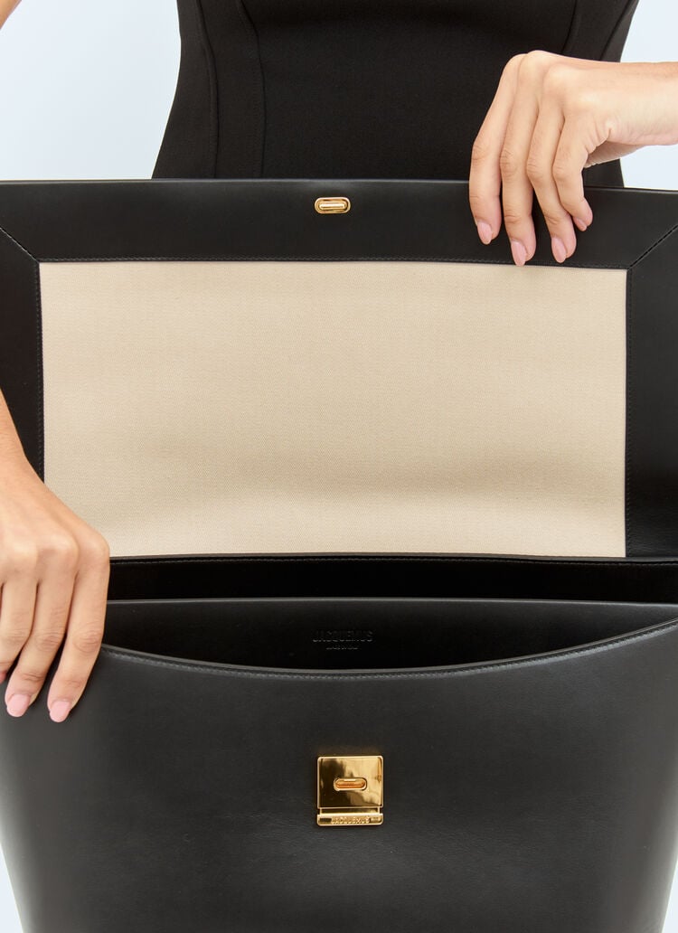 Jacquemus la grand rond carre czarna torebka - obrazek 2