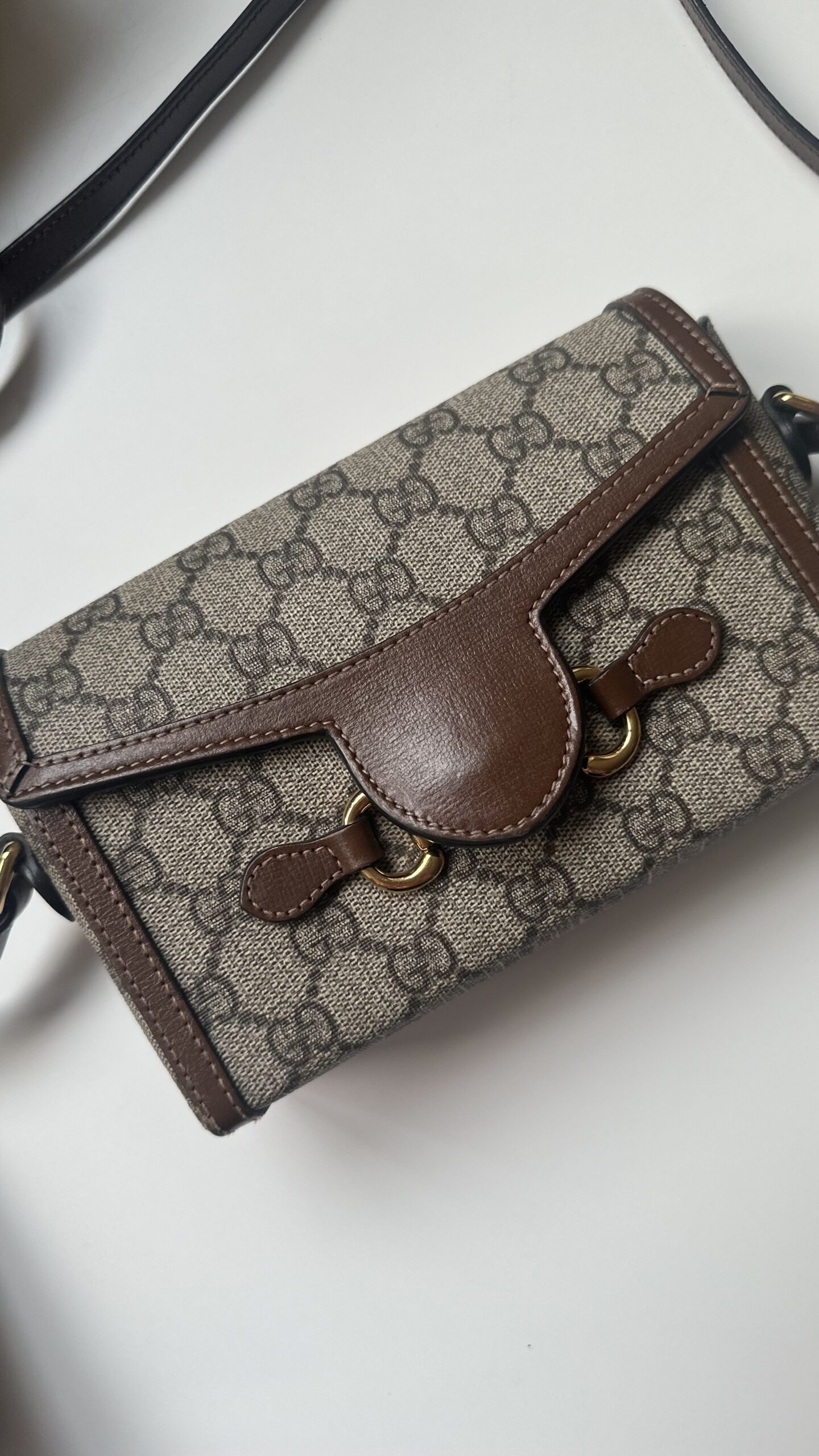 Gucci Horsebit mini klasyczna kopertowa torebka - obrazek 7