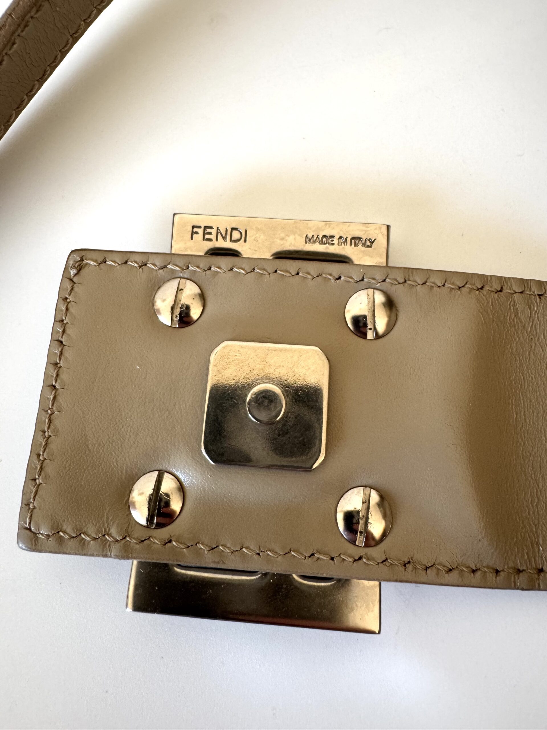 FENDI Vintage Zucca Canvas Zucchino Print Baguette Hobo Shoulder Bag - torebka - obrazek 10