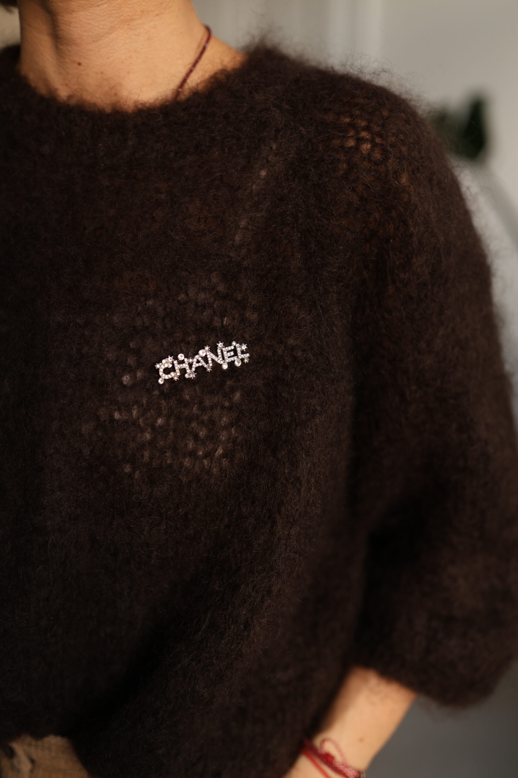 Chanel broszka z cyrkoniami - obrazek 4