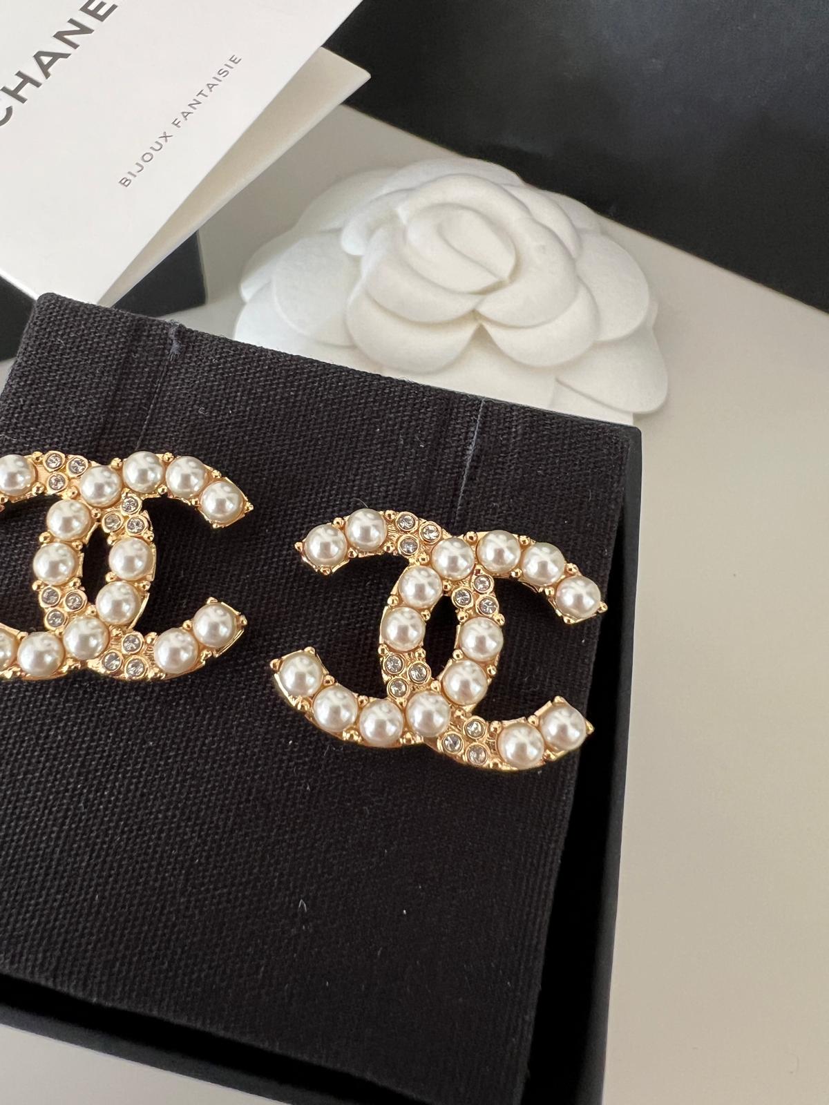 Chanel efektowne kolczyki perełki nowe - obrazek 4