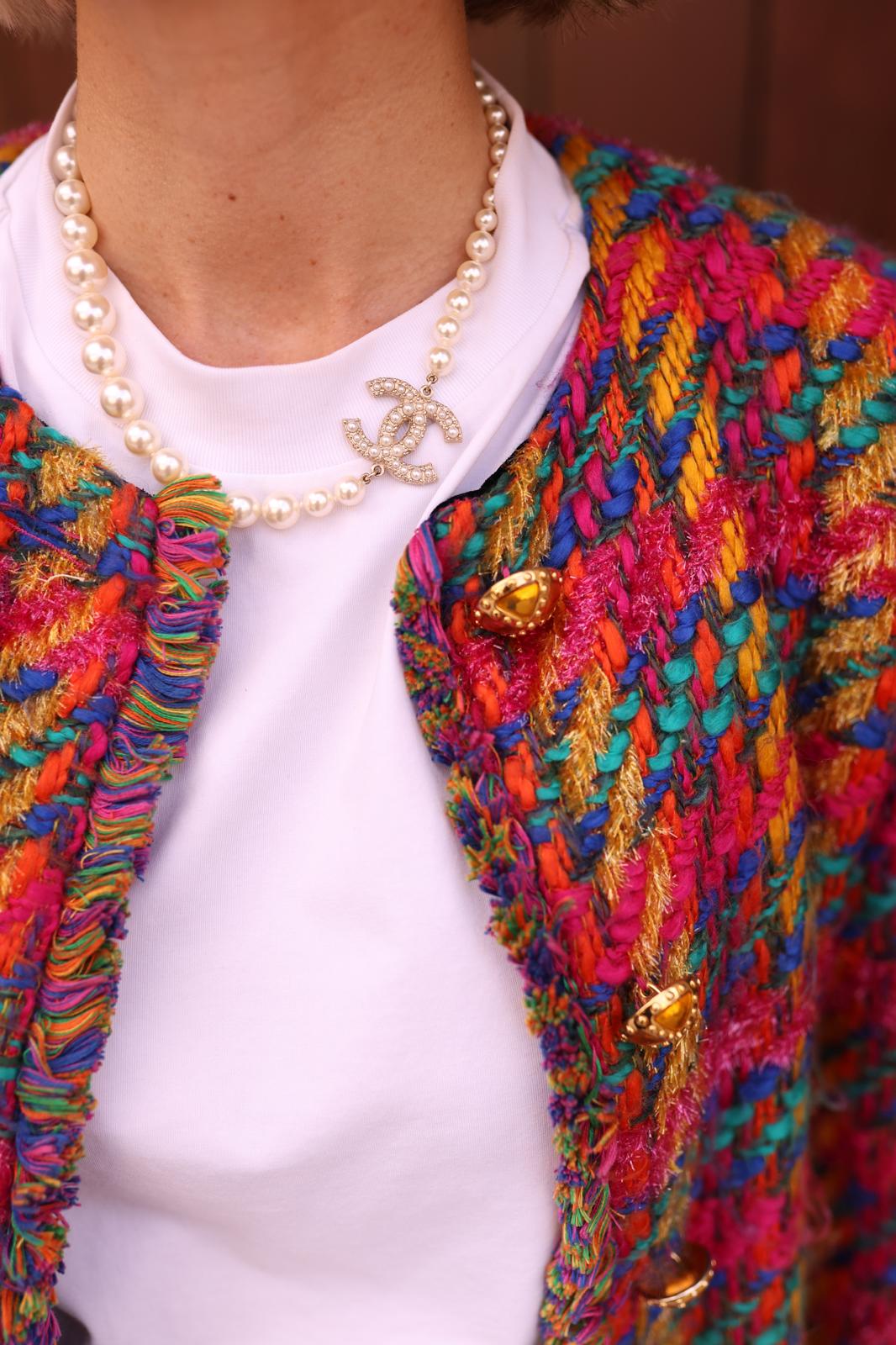 Chanel naszyjnik perły z logo nowy naszyjnik - obrazek 5