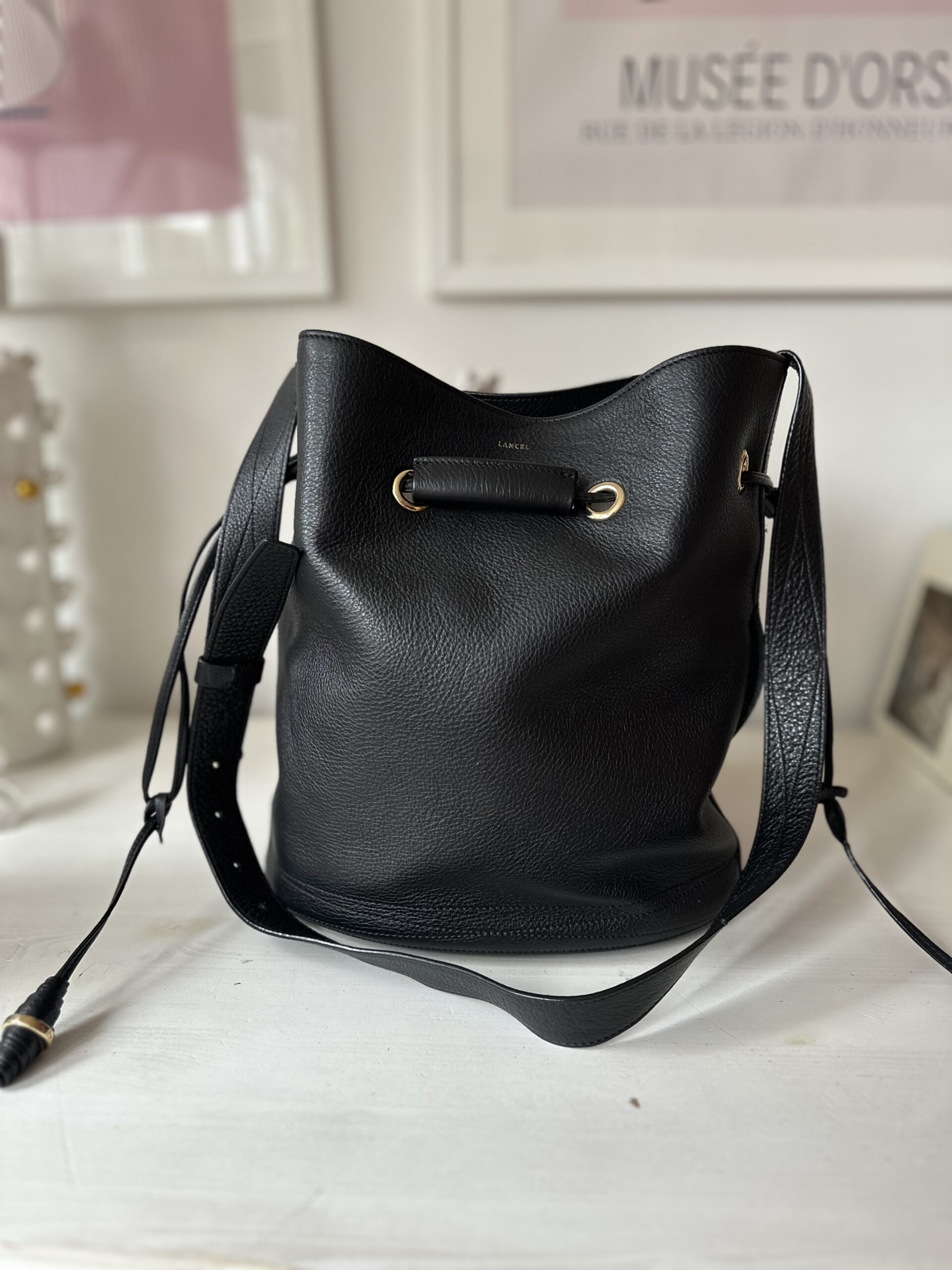 Lancel czarna klasyka worek - obrazek 2