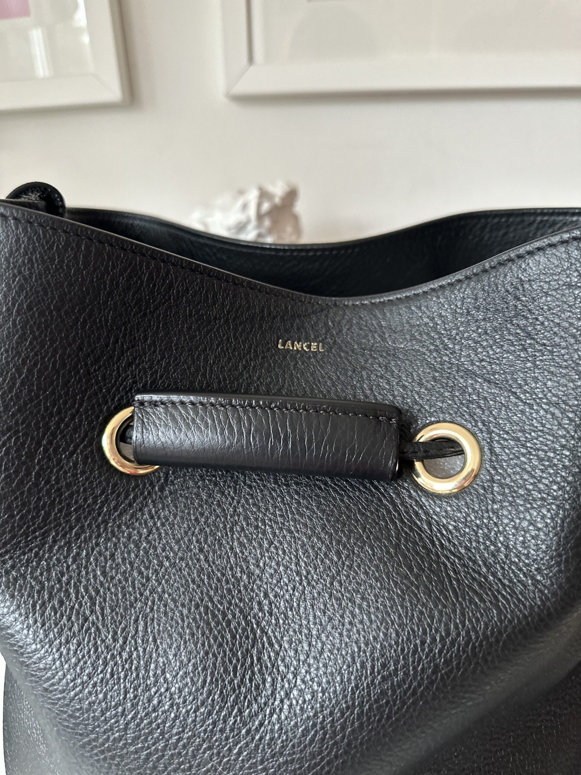 Lancel czarna klasyka worek - obrazek 3