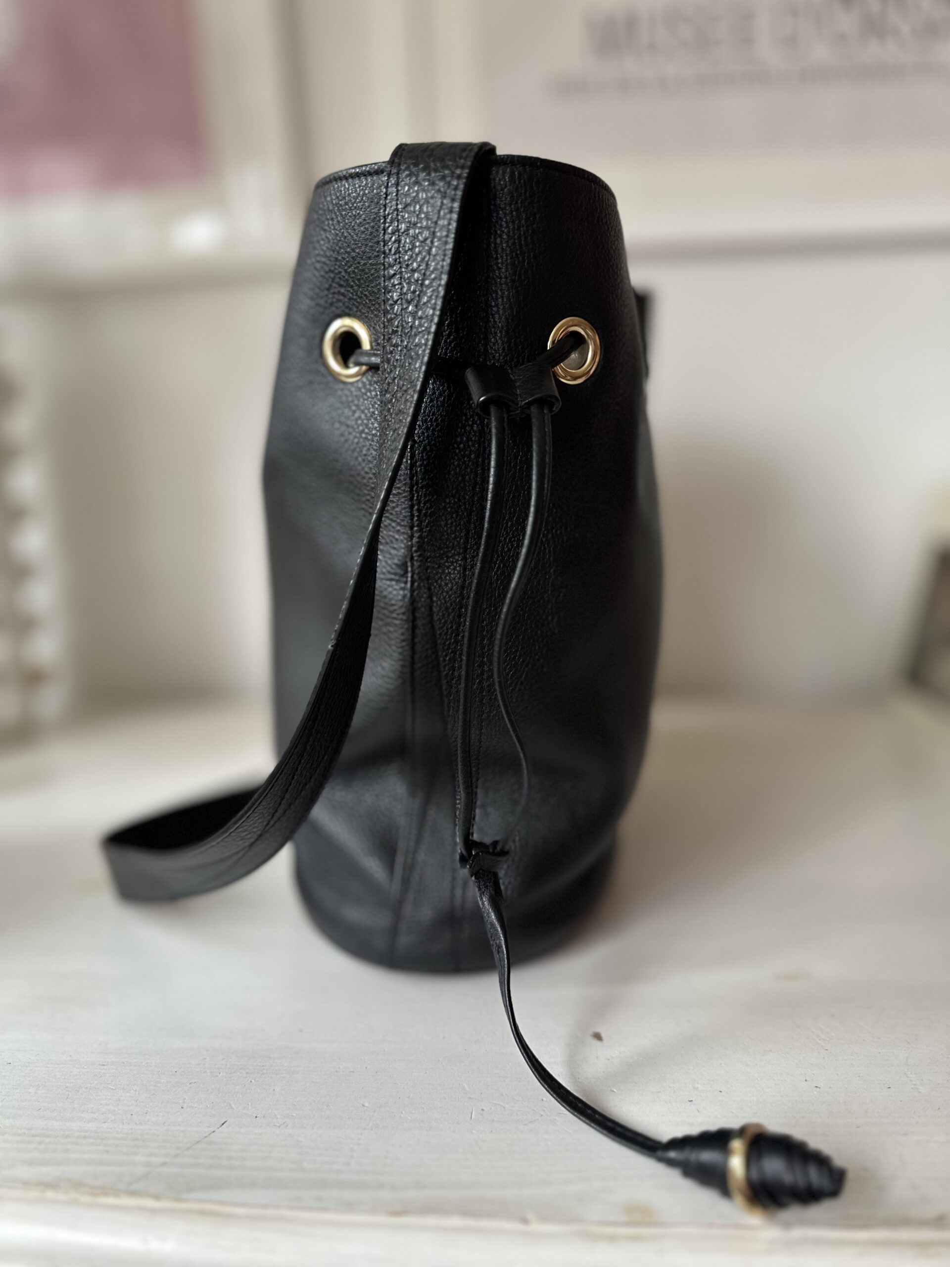 Lancel czarna klasyka worek - obrazek 4