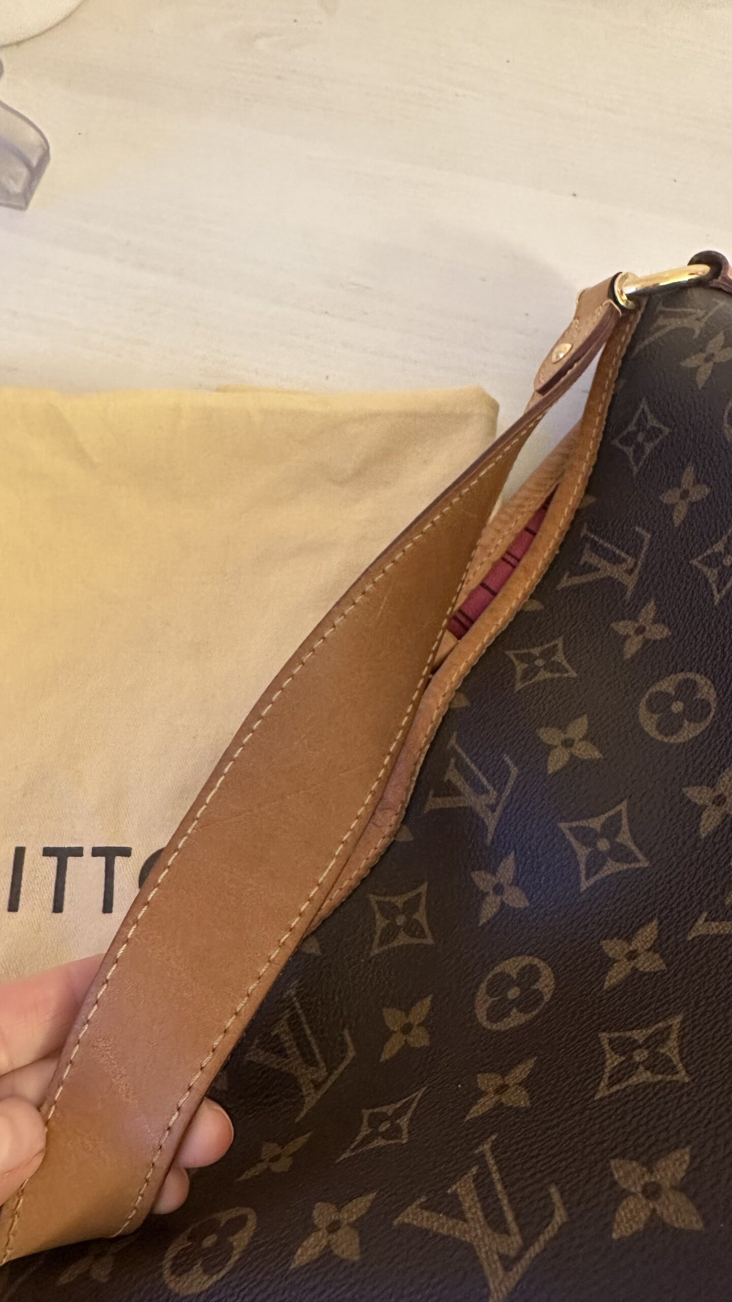 Louis Vuitton Delightfull pm brązowa torebka - obrazek 4