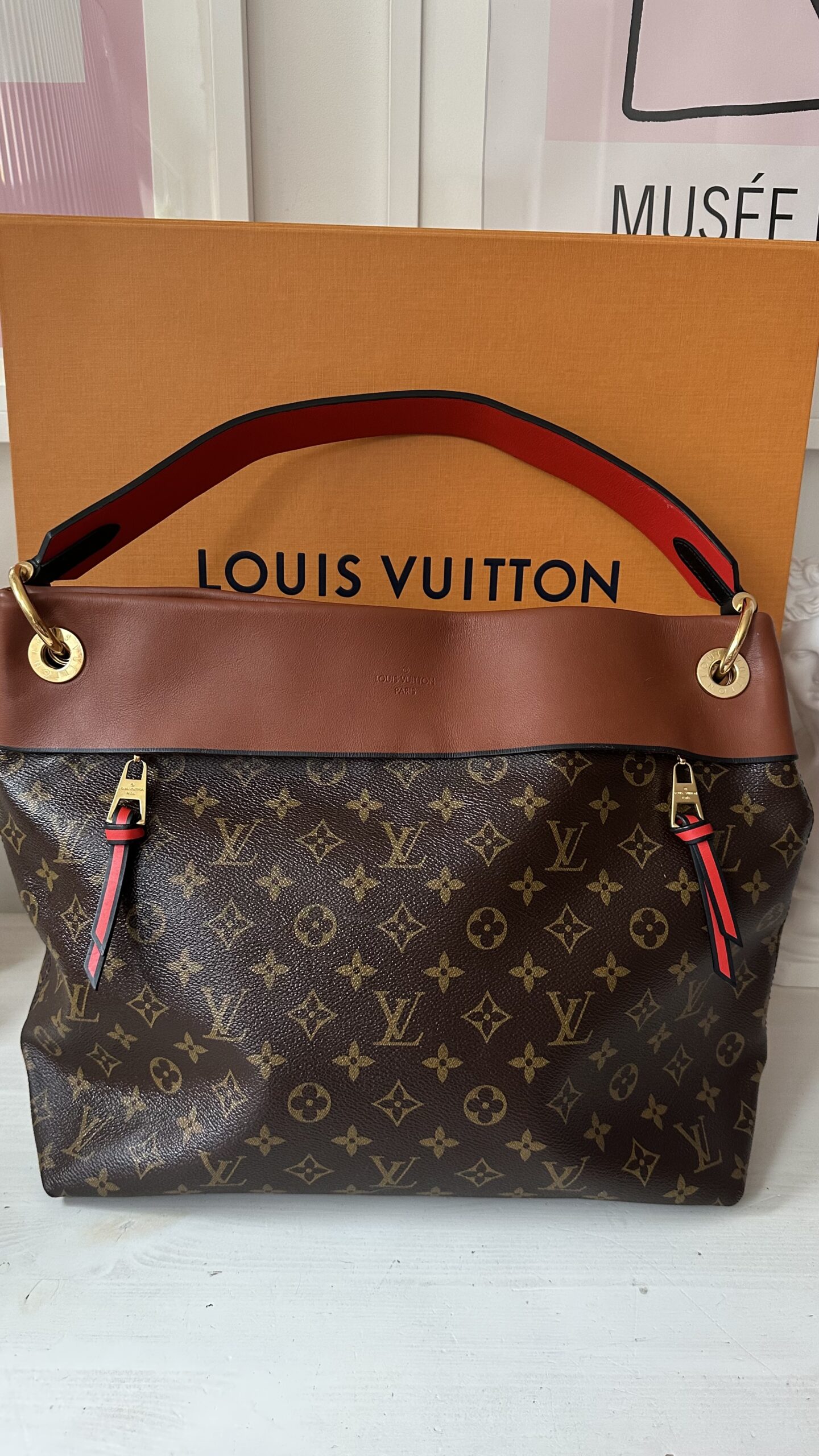 Louis Vuitton Tuileries Hobo monogram duża torebka - obrazek 2