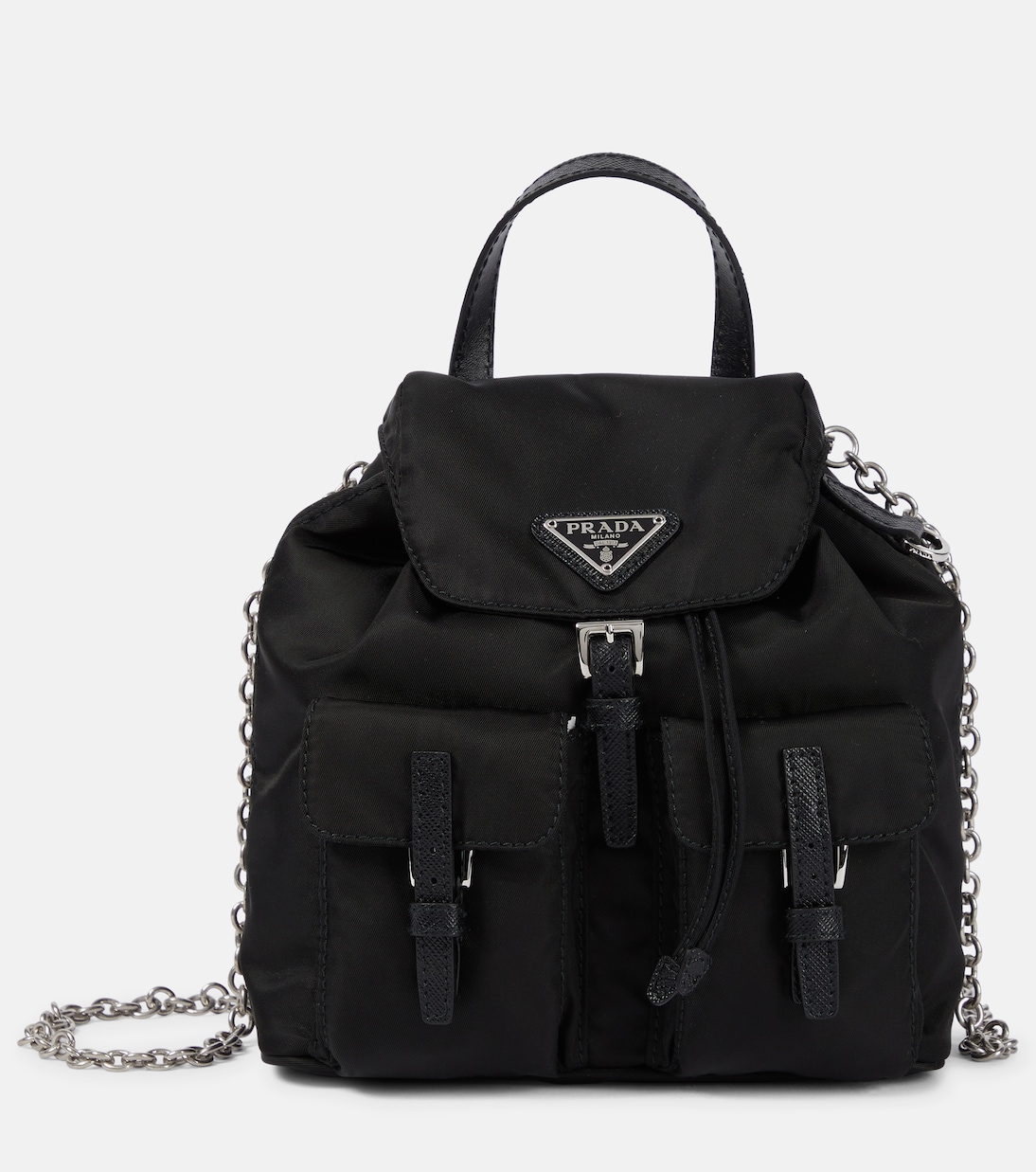 Prada mini nylon backpack czarna torebka - obrazek 9
