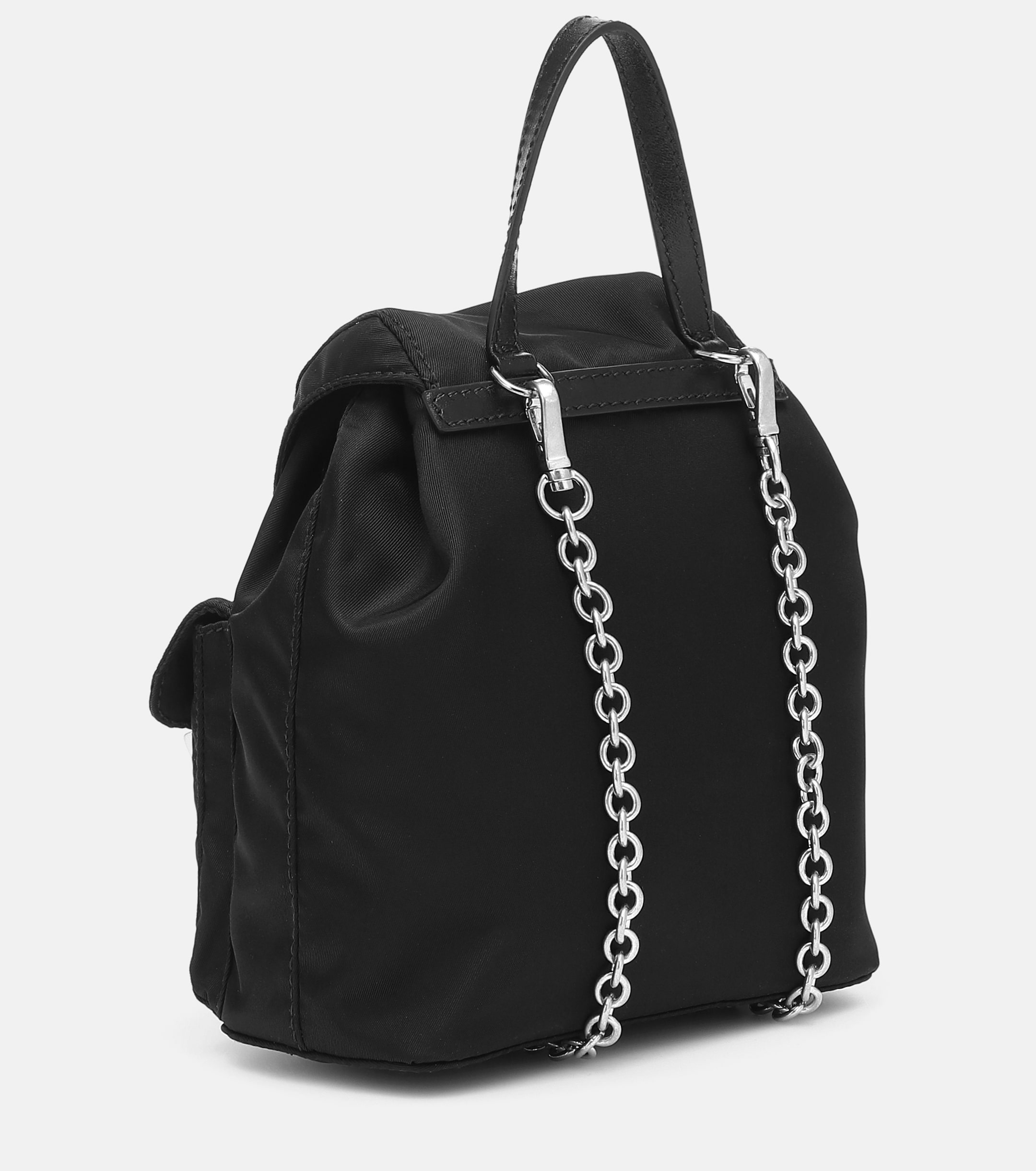 Prada mini nylon backpack czarna torebka - obrazek 12