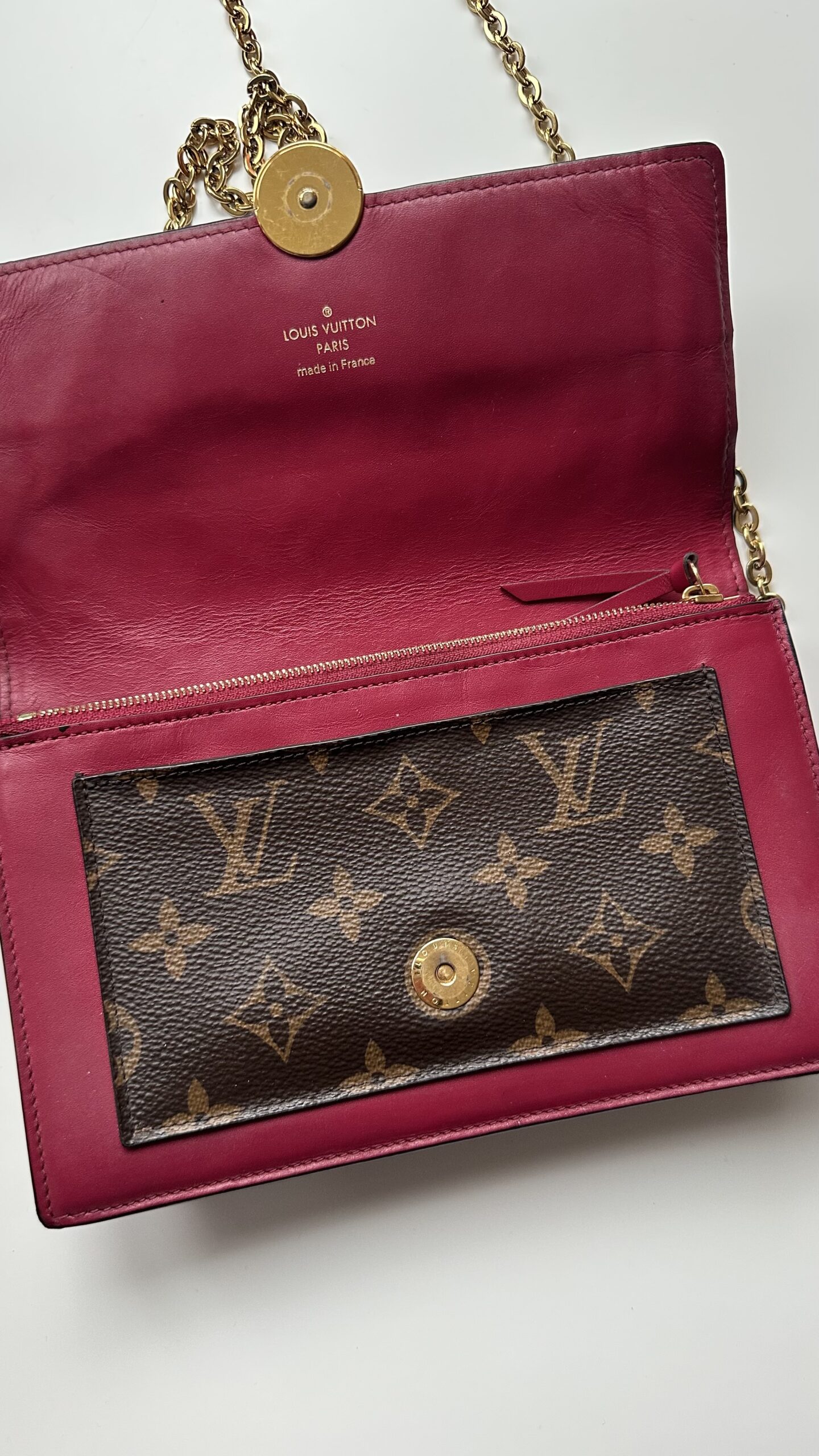 Louis Vuitton Florę Chain Wallet torebka na łańcuszku - obrazek 6