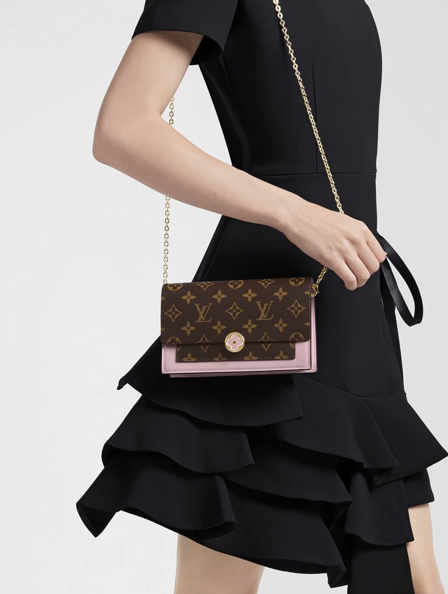 Louis Vuitton Florę Chain Wallet torebka na łańcuszku - obrazek 8