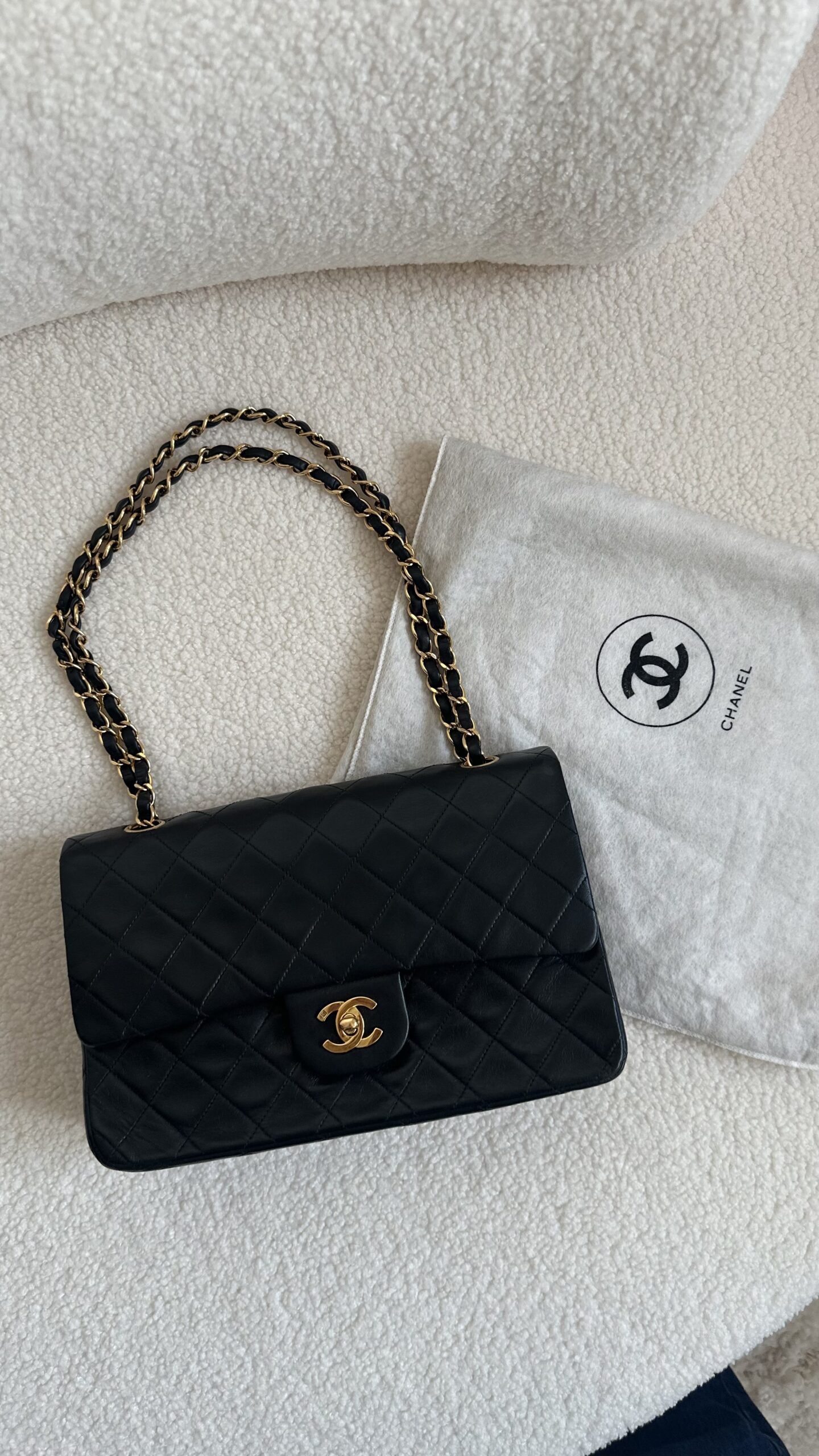 Chanel lambskin flap vintage torebka