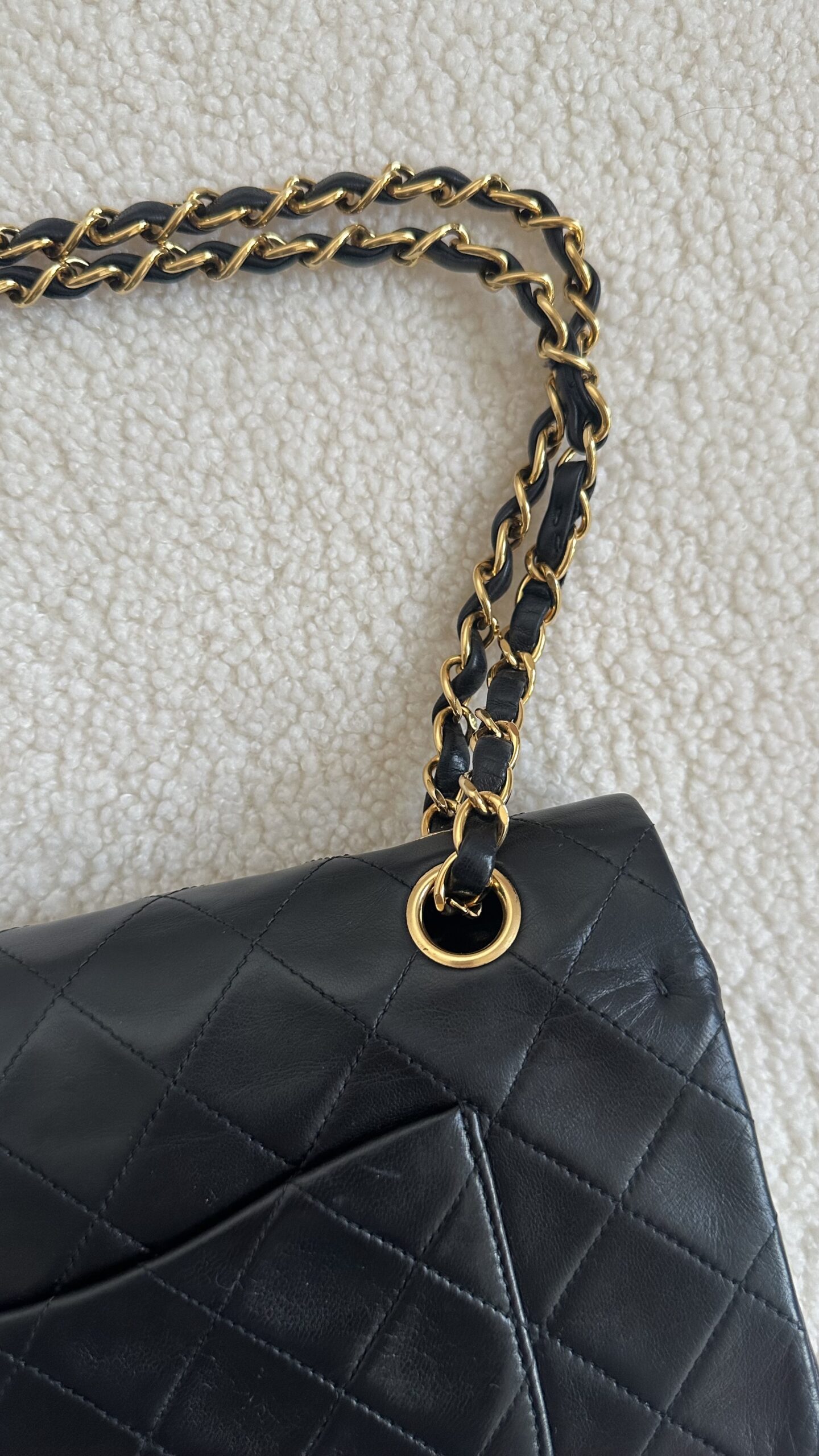 Chanel lambskin flap vintage torebka - obrazek 6