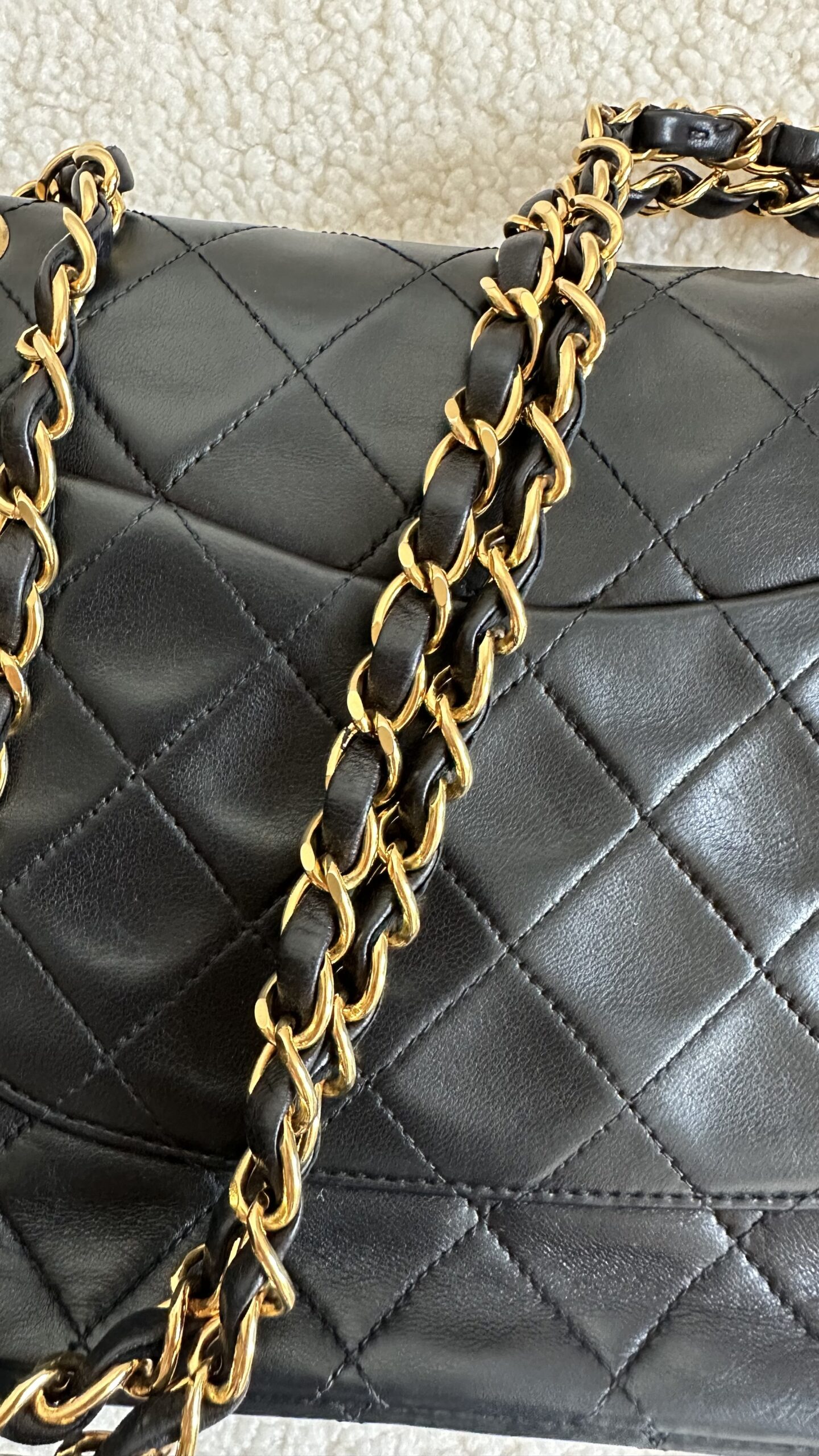 Chanel lambskin flap vintage torebka - obrazek 7