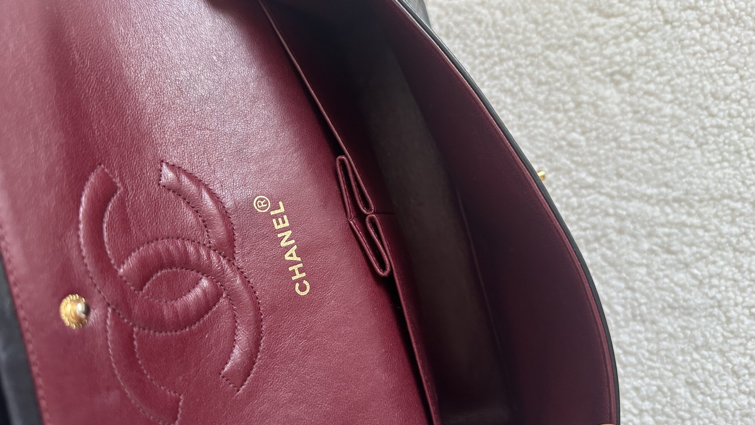 Chanel lambskin flap vintage torebka - obrazek 10