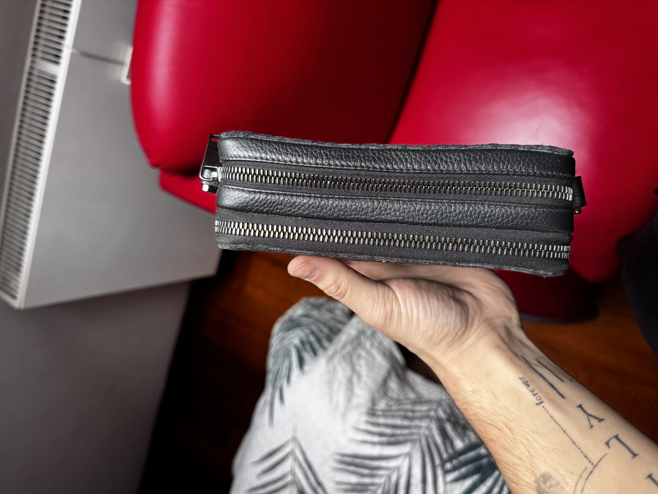 Dior Oblique Zipped Pouch Bag Black - obrazek 3