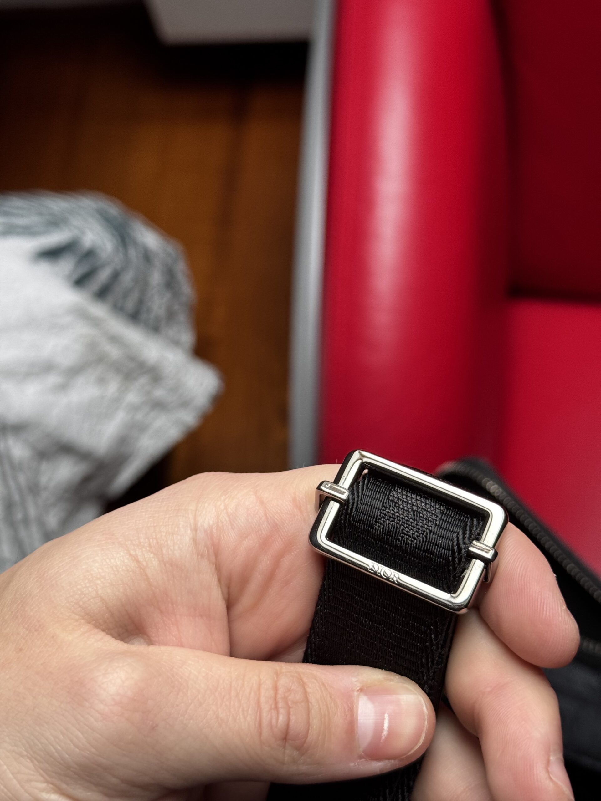 Dior Oblique Zipped Pouch Bag Black - obrazek 13