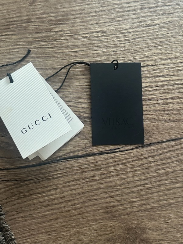 Gucci klasyka szal czarno biały - obrazek 6