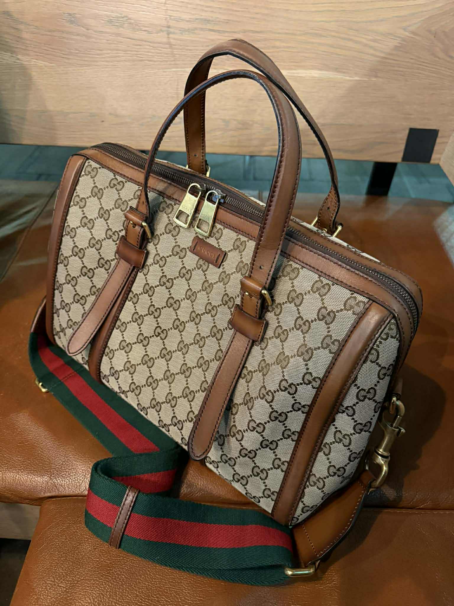 Gucci Lady Web Boston Bag duża torebka