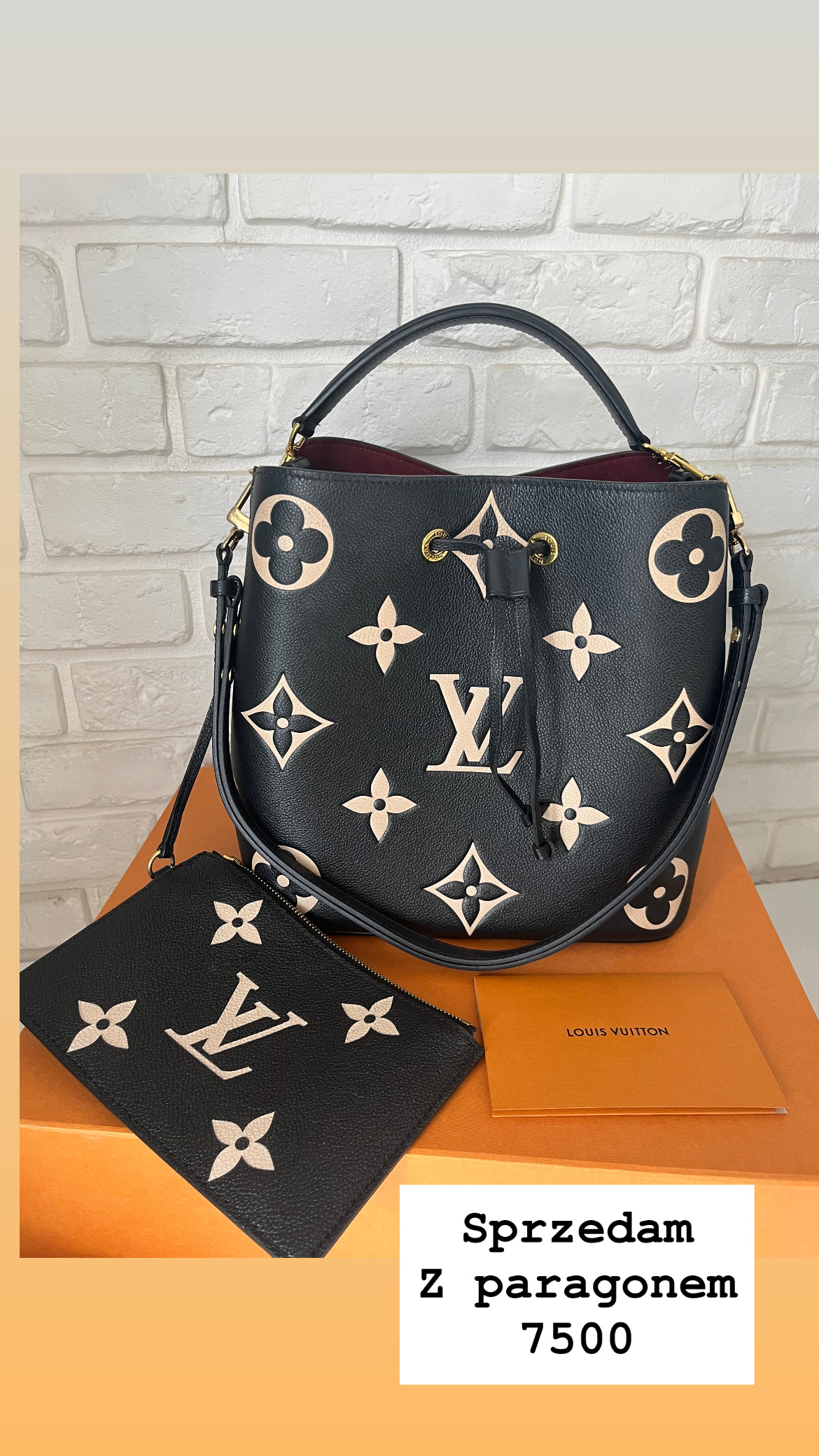 Louis Vuitton Neonoe empreinte leather Lv bicolor skóra monogram