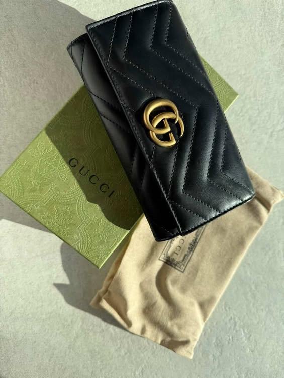 Gucci marmont czarny klasyczny nowy portfel