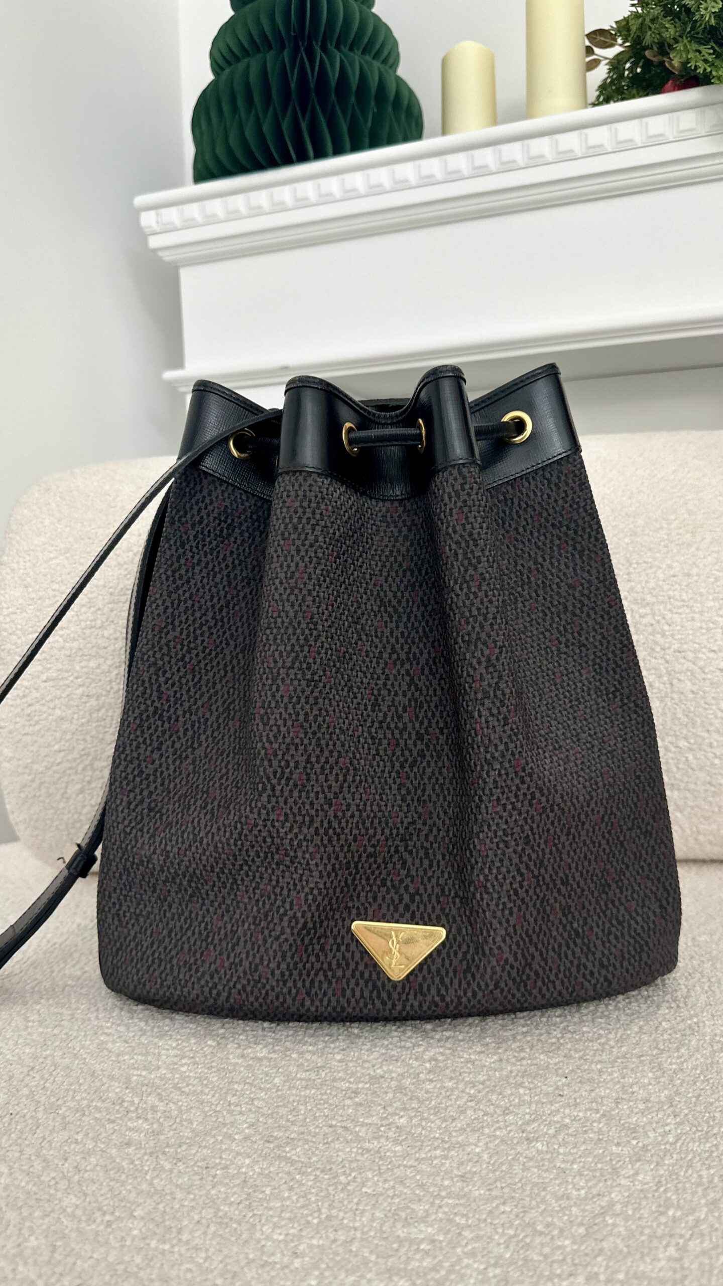 Yves Saint Laurent bucket worek vintage - obrazek 2