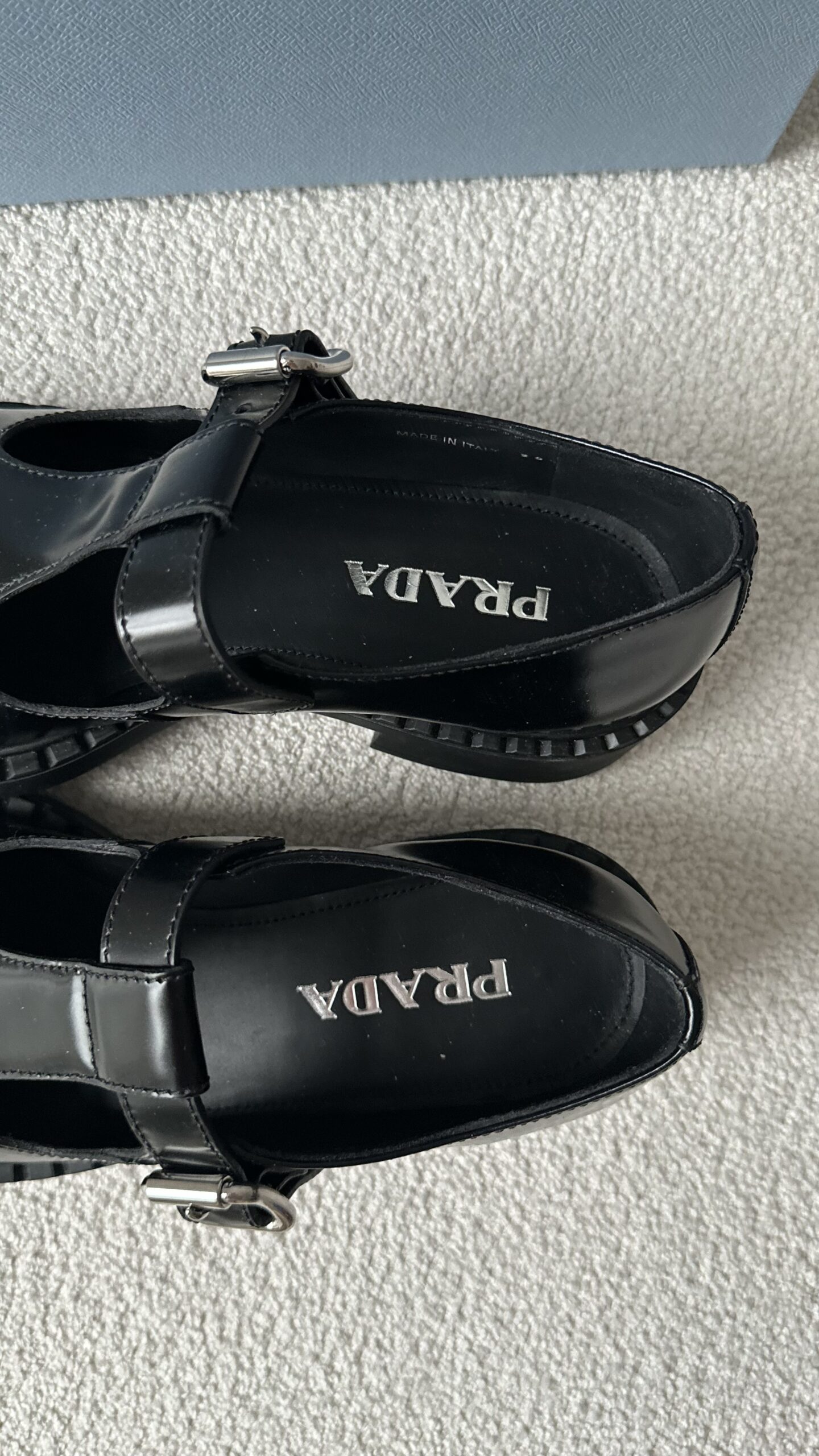 Prada czarne mokasyny nowe 38 - obrazek 5