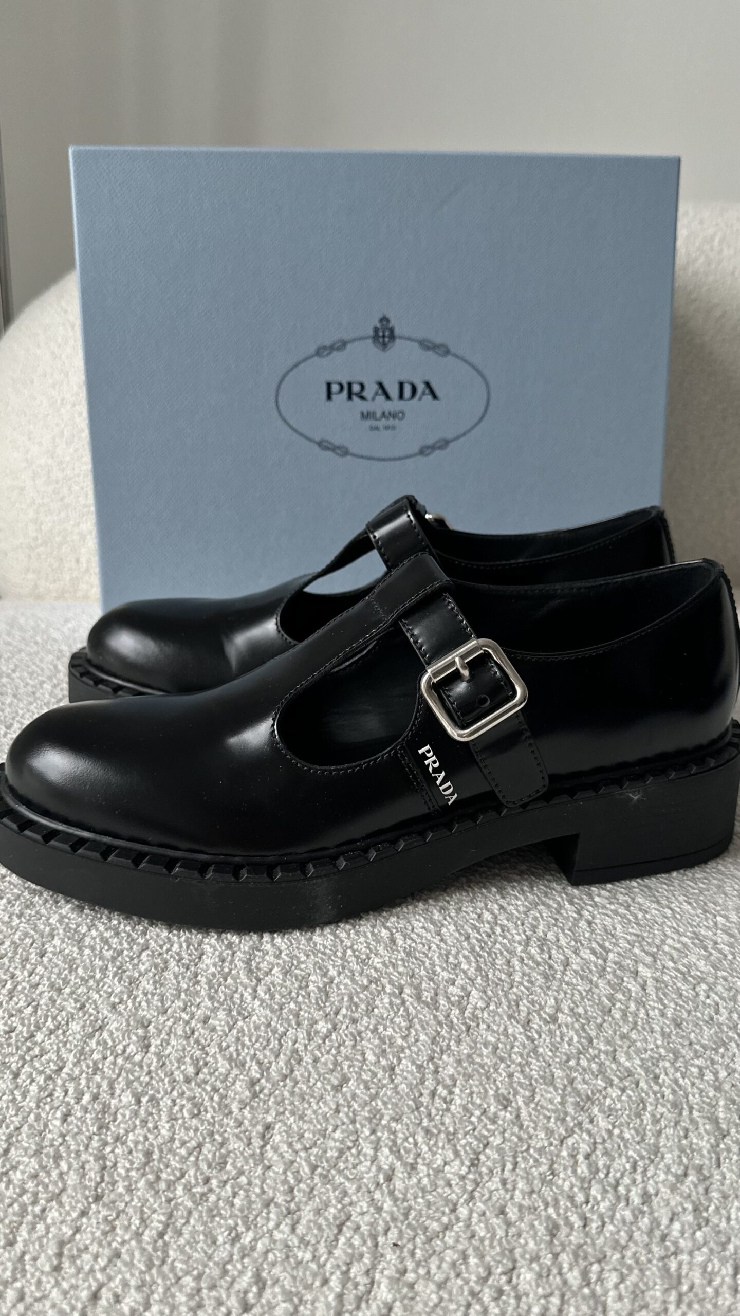 Prada czarne mokasyny nowe 38 - obrazek 6