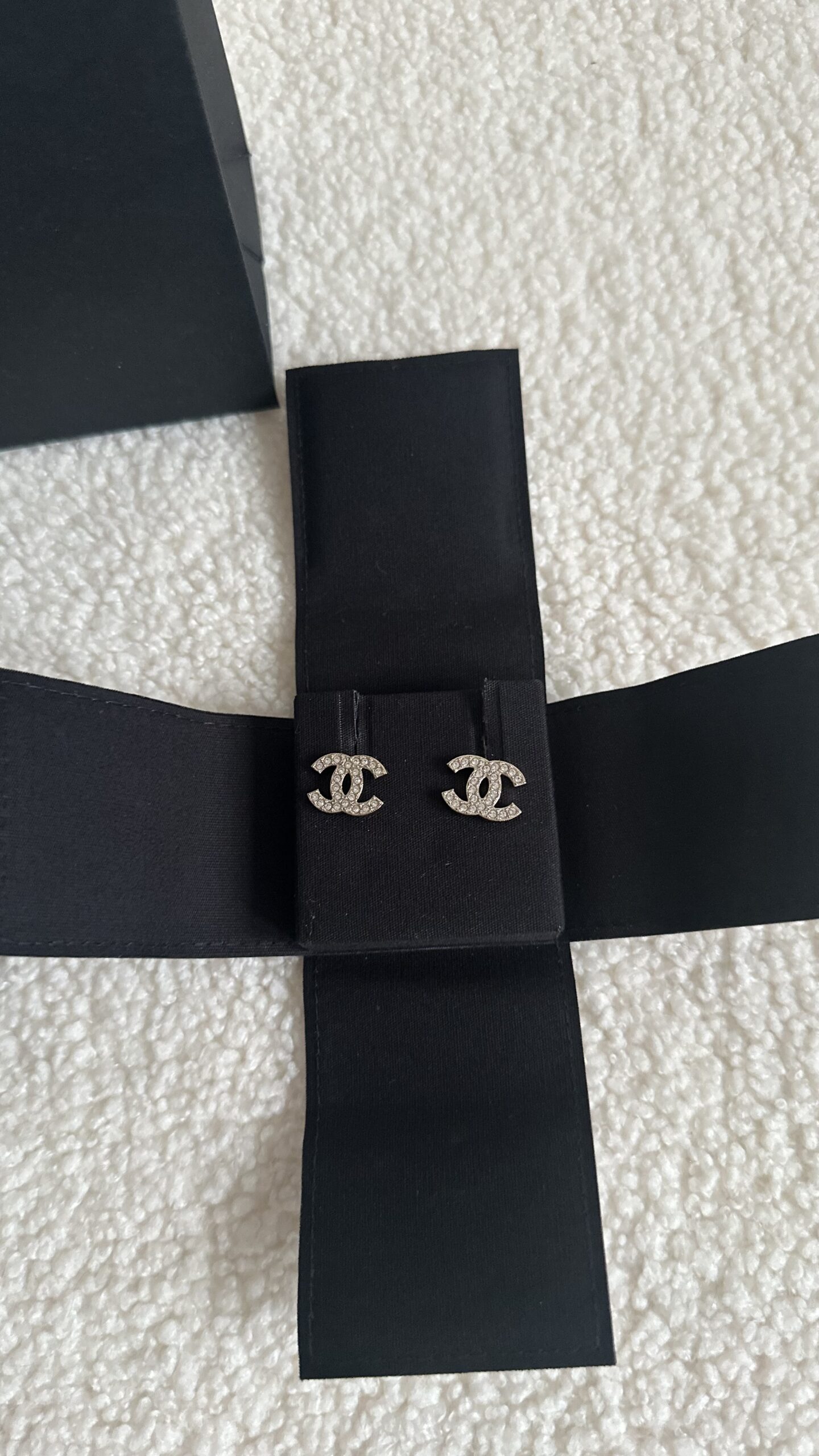 Chanel kolczyki szampańskie złoto kryształki - obrazek 2