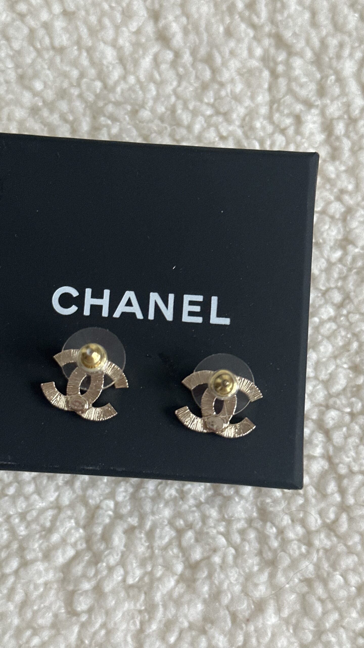 Chanel kolczyki szampańskie złoto kryształki - obrazek 4