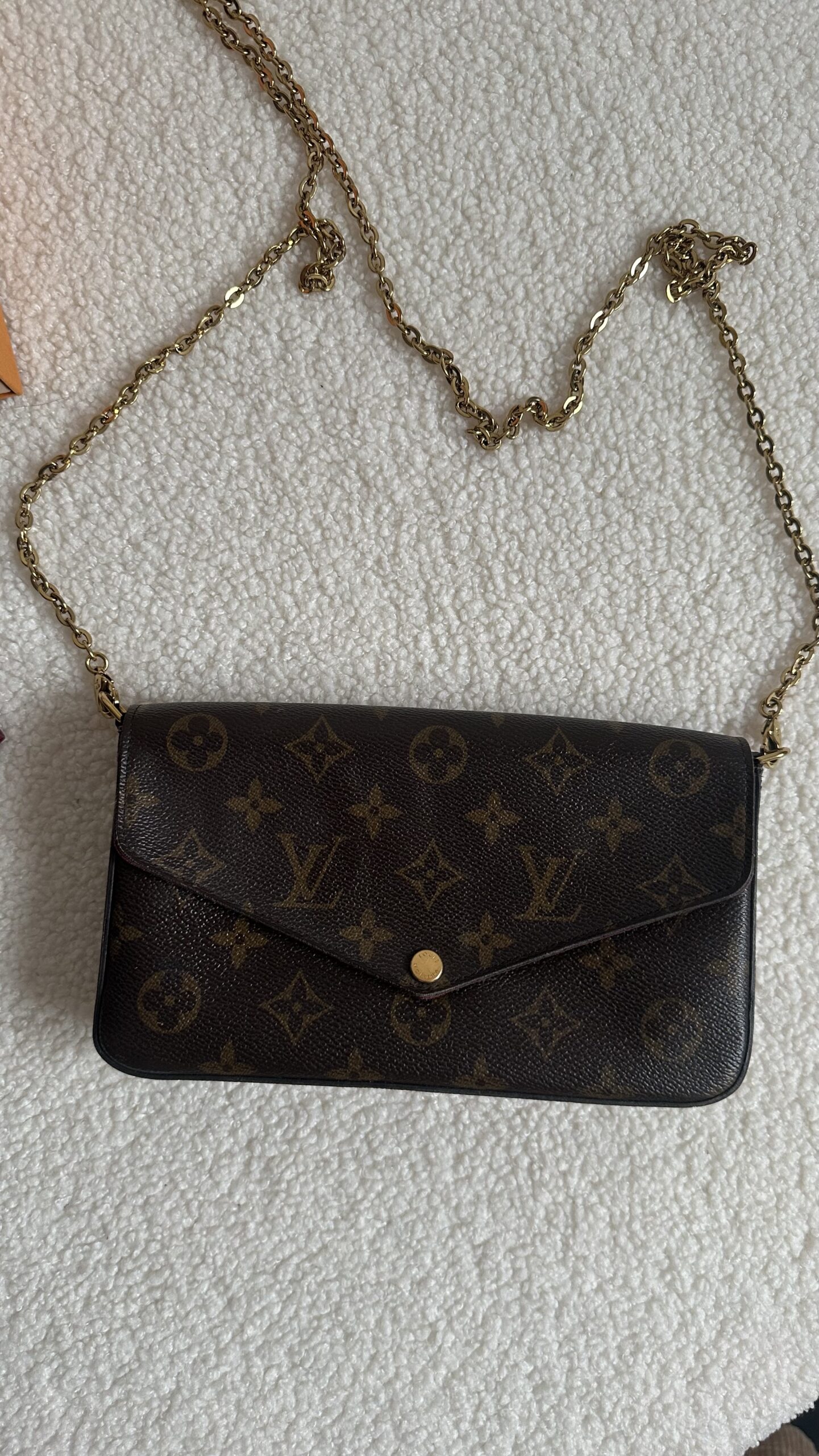 Louis Vuitton Felicie monogram pochette torebka na łańcuszku - obrazek 2