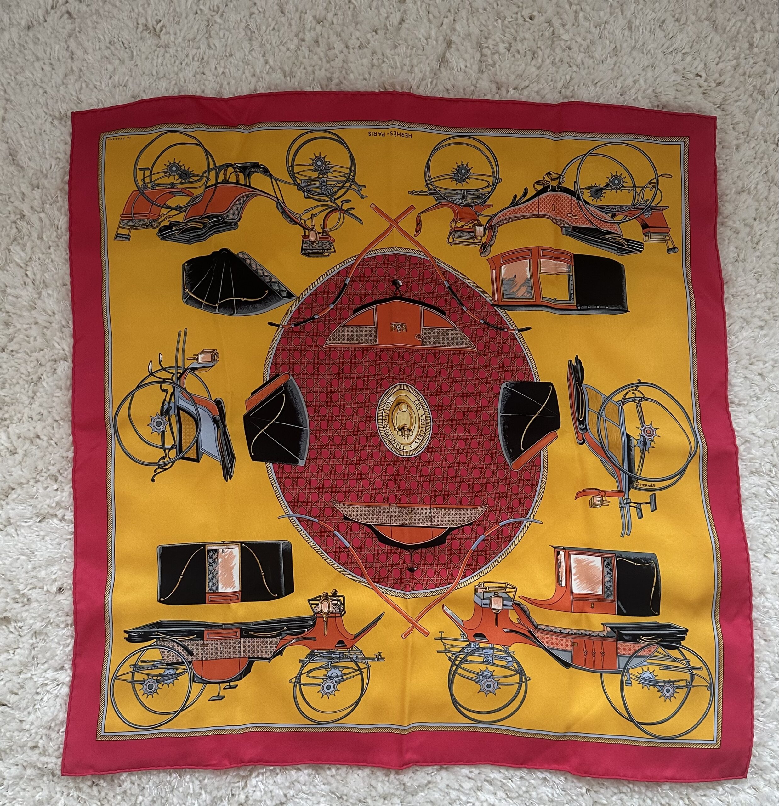 Hermes apaszka jedwabna chusta - obrazek 3