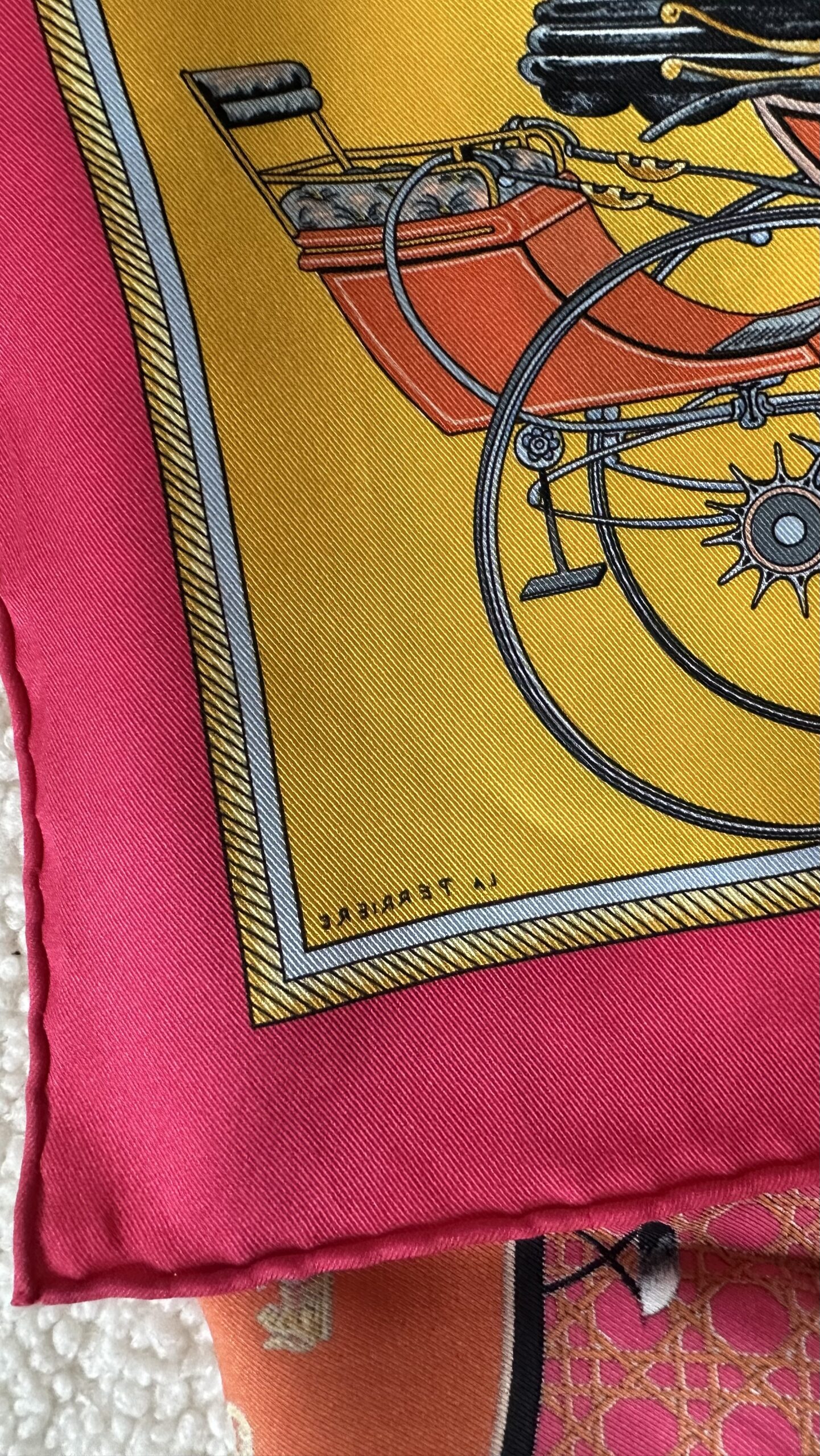 Hermes apaszka jedwabna chusta - obrazek 7