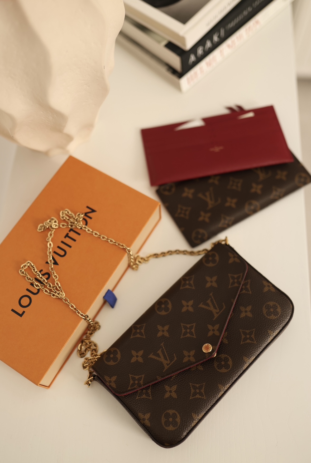 Louis Vuitton Felicie monogram pochette torebka na łańcuszku - obrazek 10