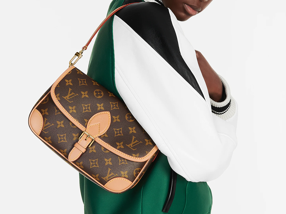 Louis Vuitton monogram diane nową kopertową torebka z paskiem - obrazek 9