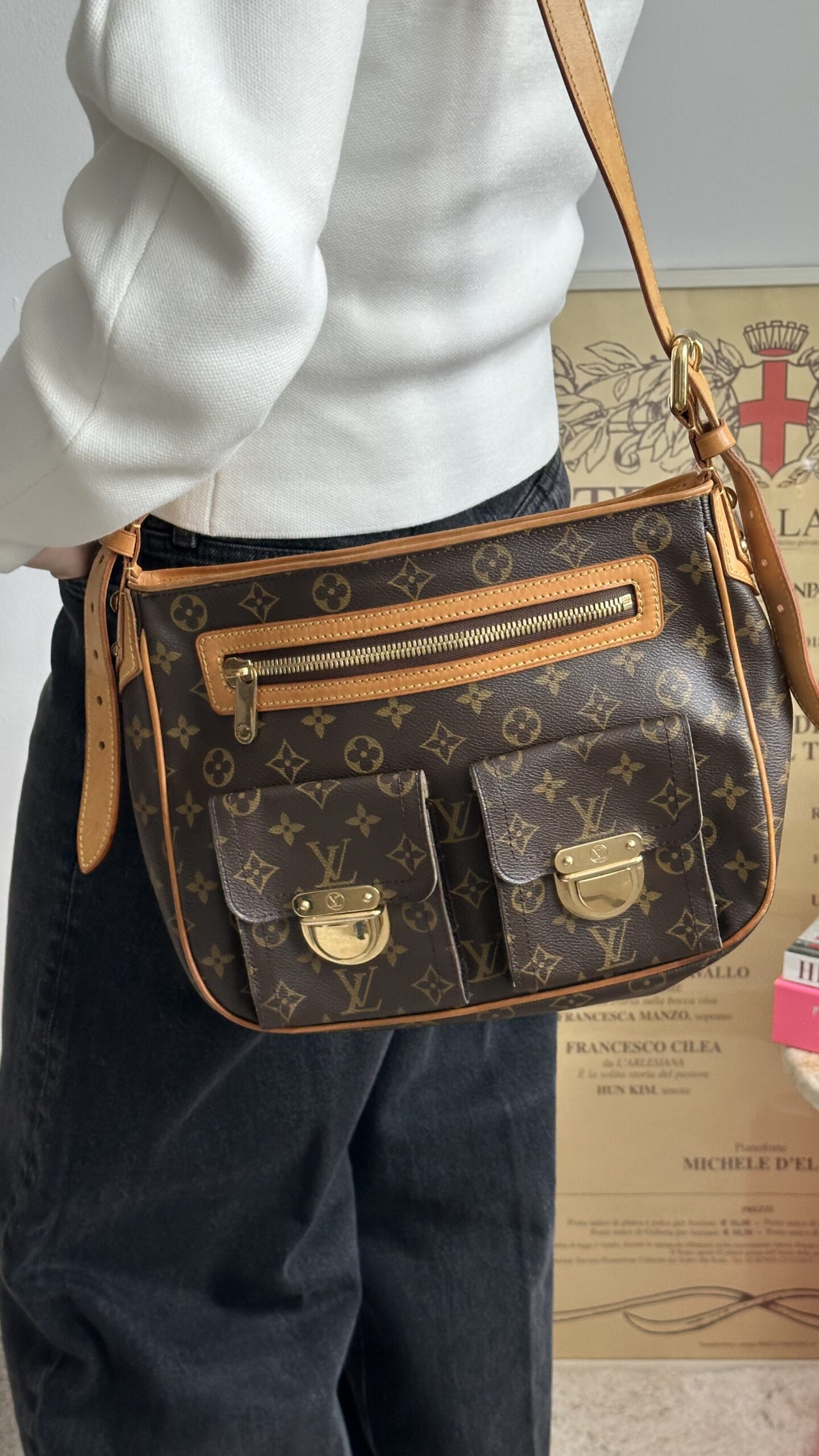 Louis Vuitton Hudson monogram vintage torebka - obrazek 9