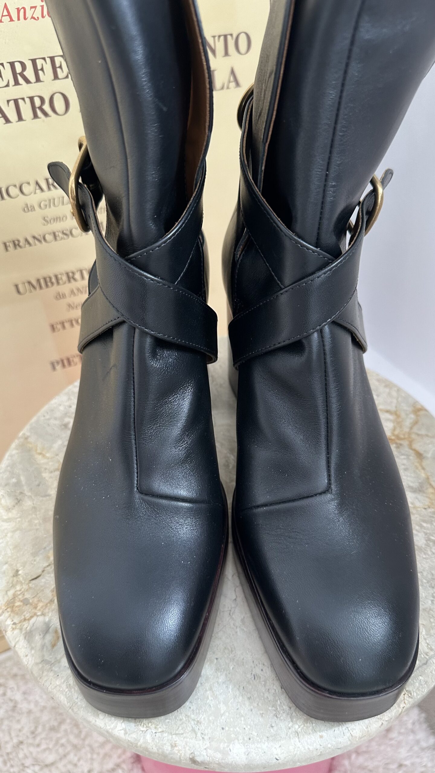 Chloe botki w stylu boho 40 czarne - obrazek 3