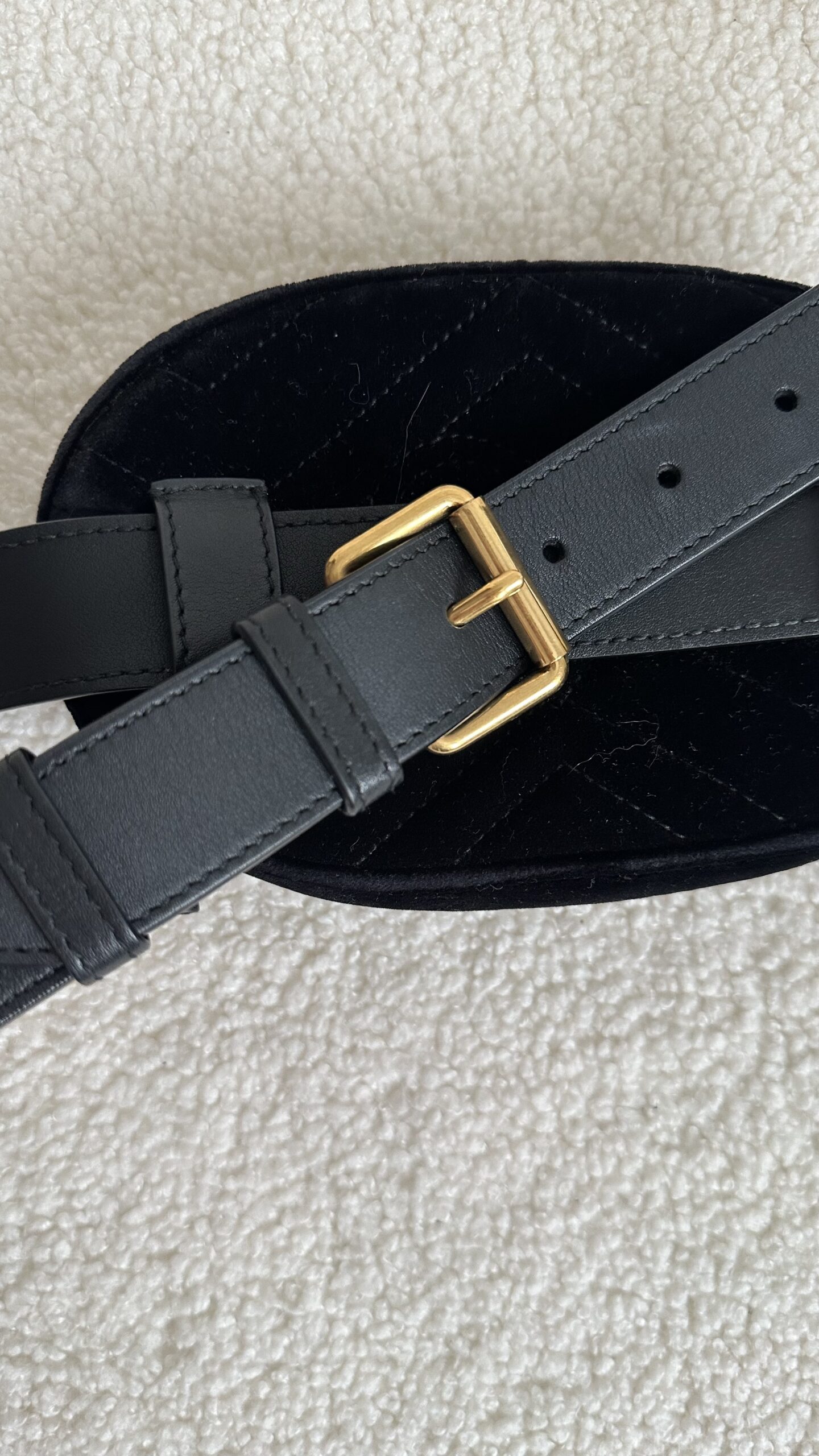 Gucci welurowe czarna nerka - obrazek 5