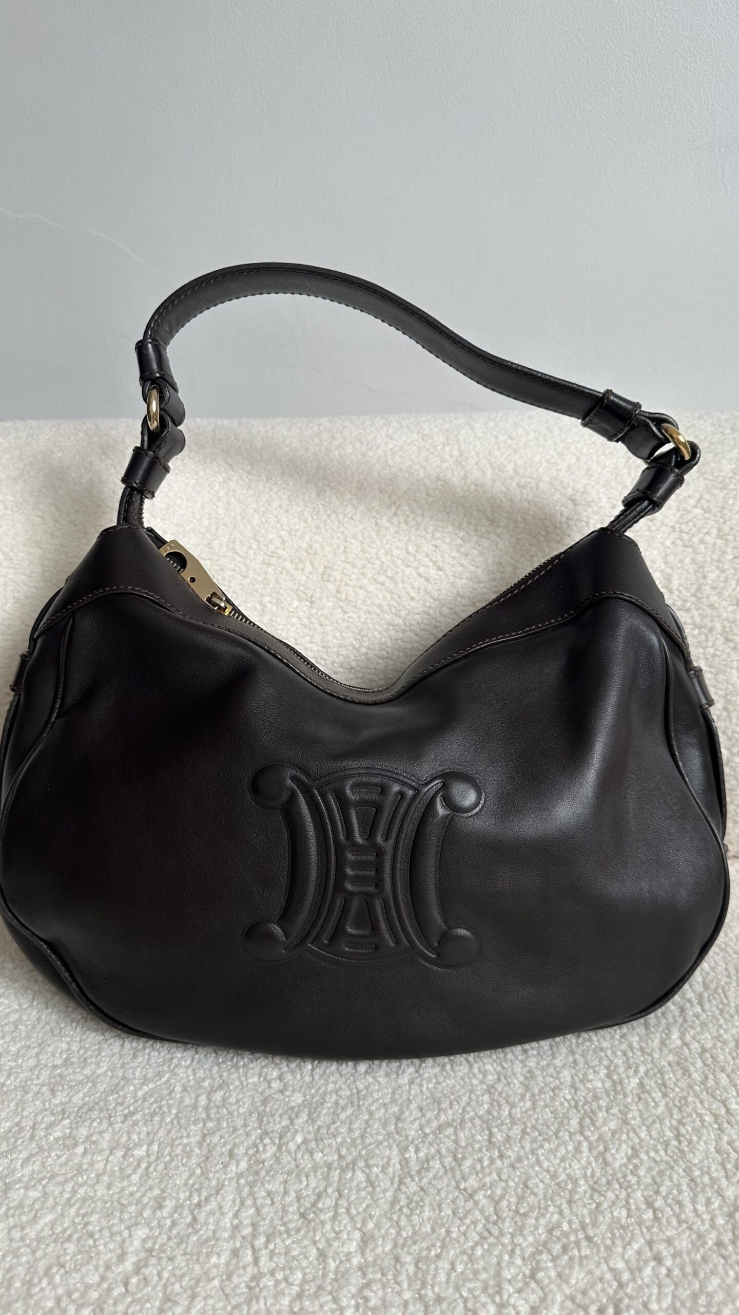 Celine czekoladowa vintage torebka - obrazek 2